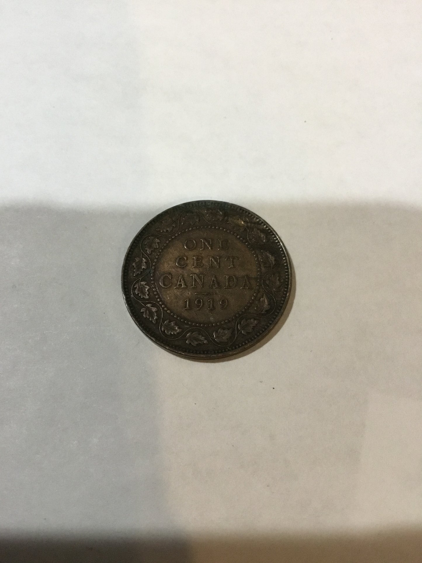 1919 Canada One 1 Cent George V Large Penny Coin