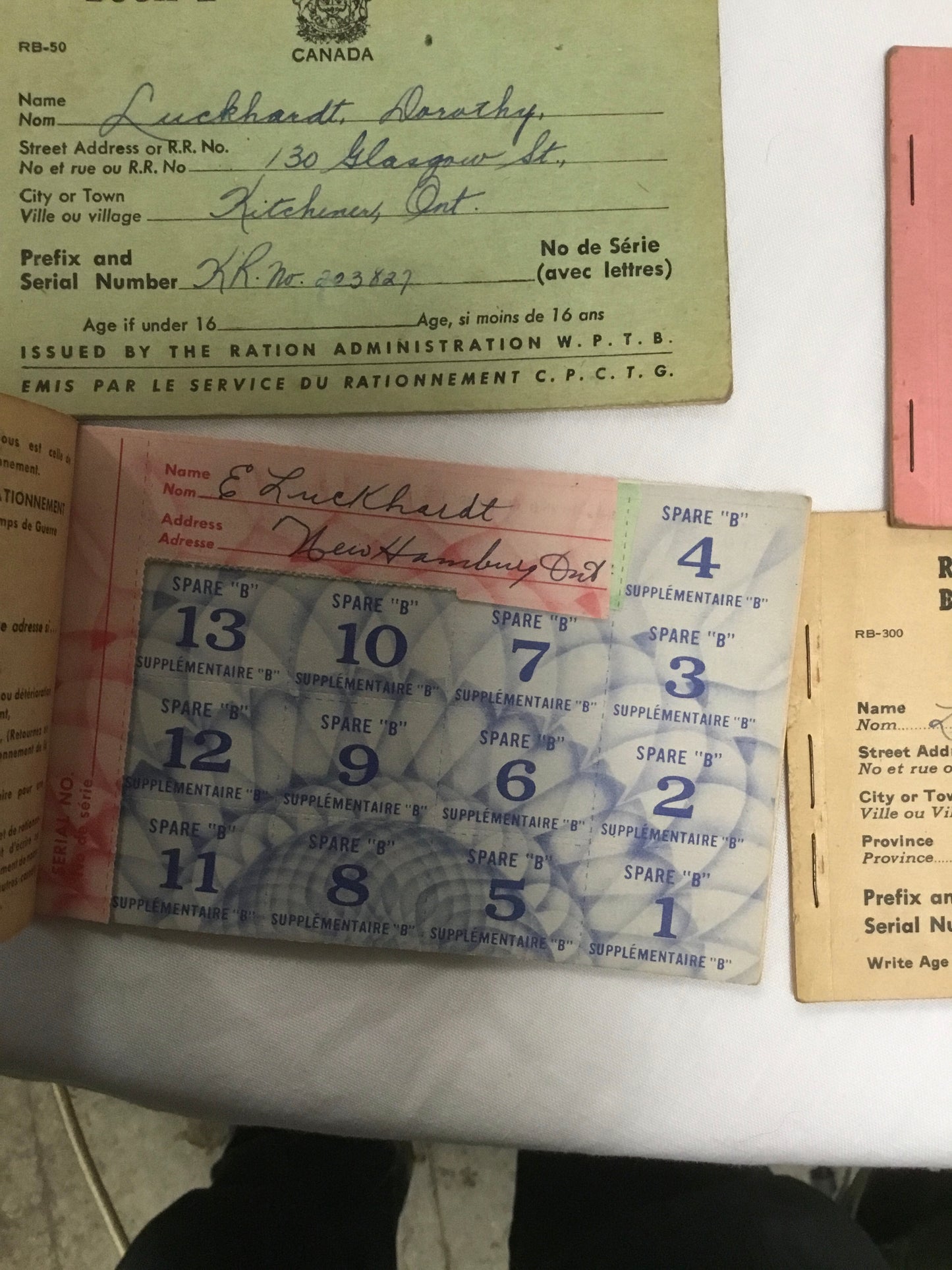 Lot of 6 WW2 Canadian Rations Books