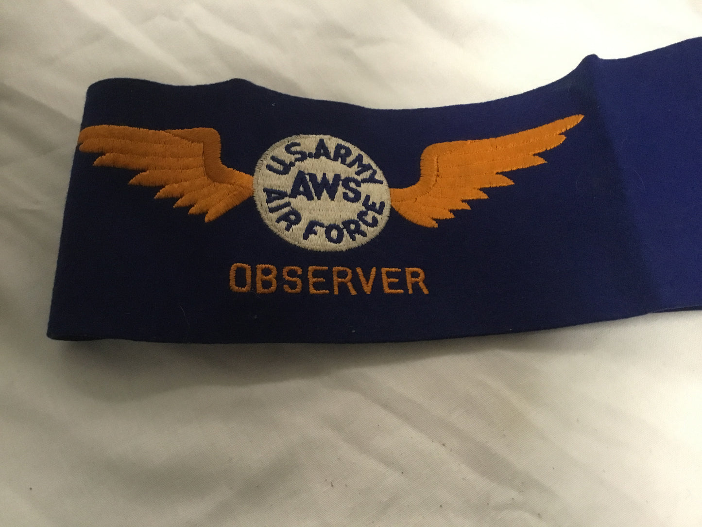 WWII US Army Air Force AWS Observer ARMBAND
