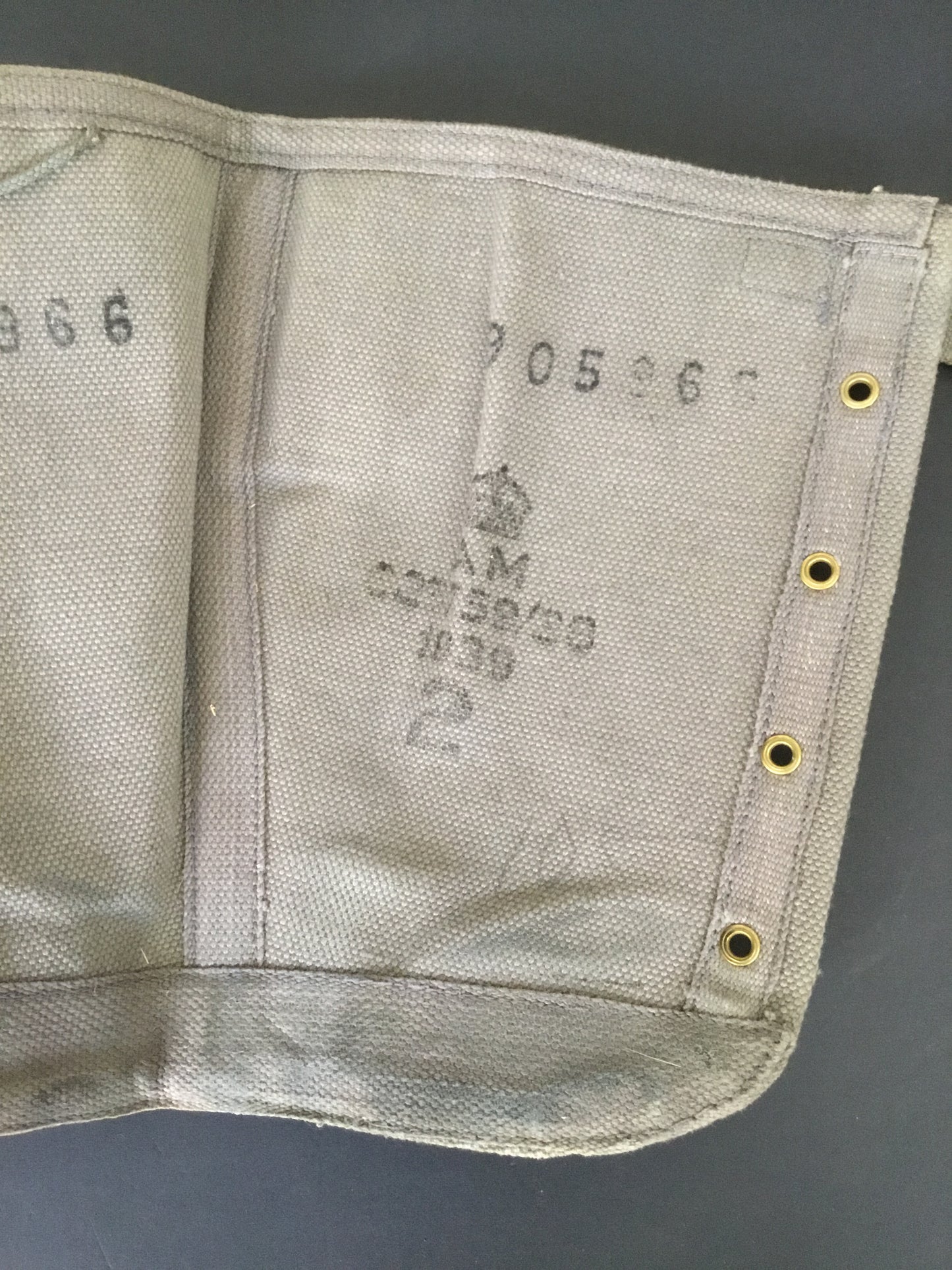 WW2 British RAF Blue P37 Web Gators Anklets AM Marked Size 2 , 1939
