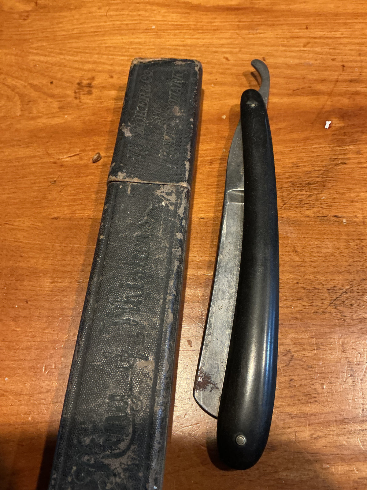 Antique Straight Razor stamped Hollow Ground