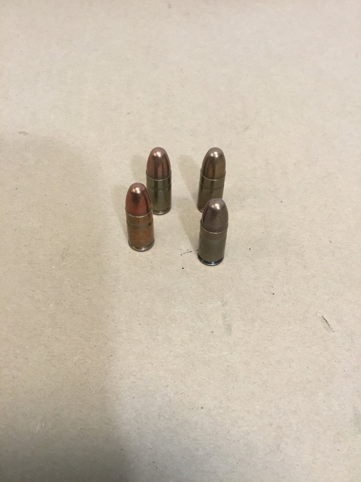 Lot of 4 9MM DUMMY ROUNDS Stamped 42