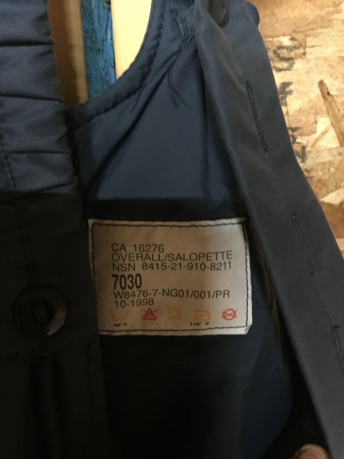 Vintage Airforce Winter overall Small 70/30
