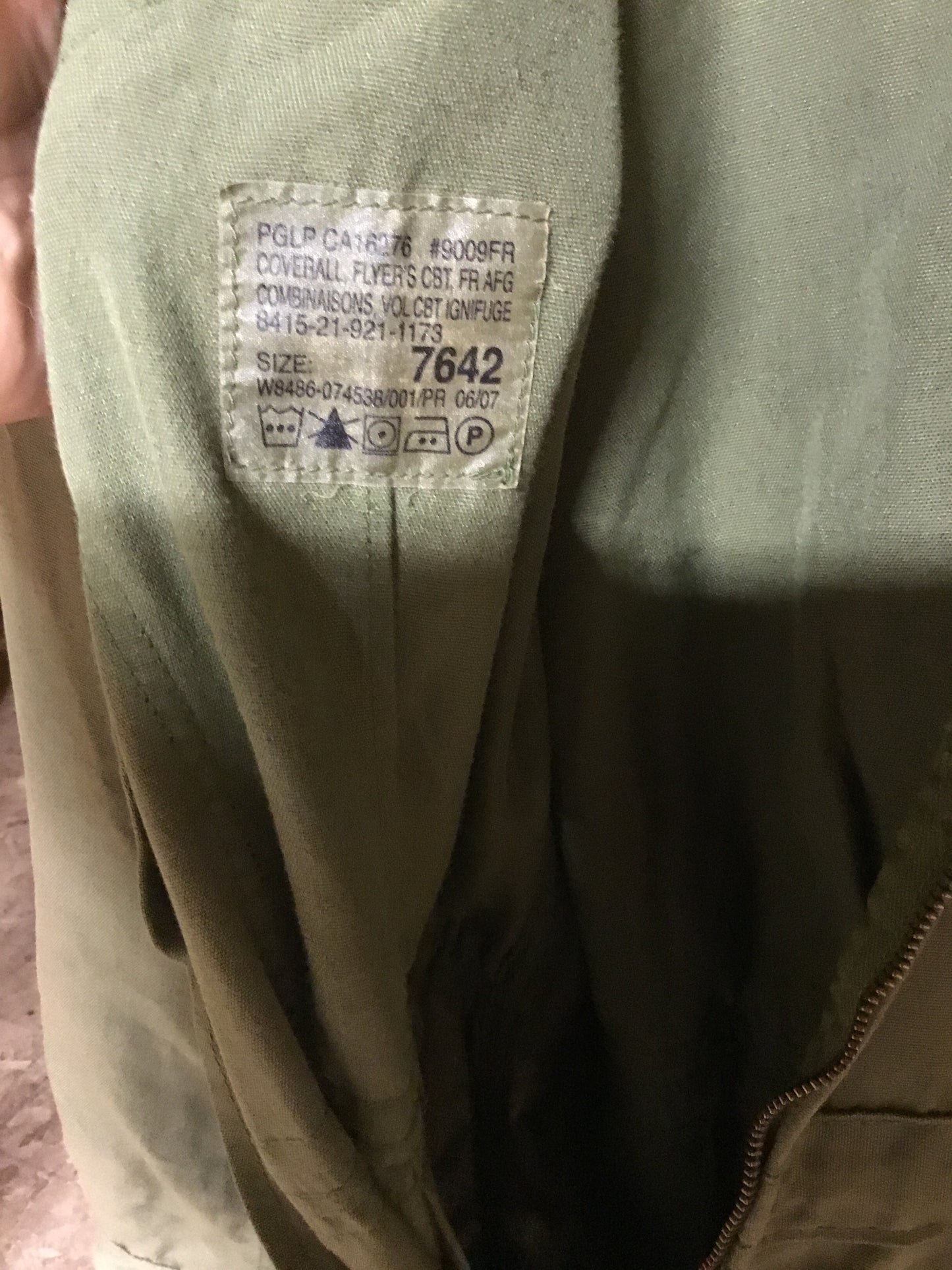 Canadian Forces Flight Suit Medium Tall 76/42