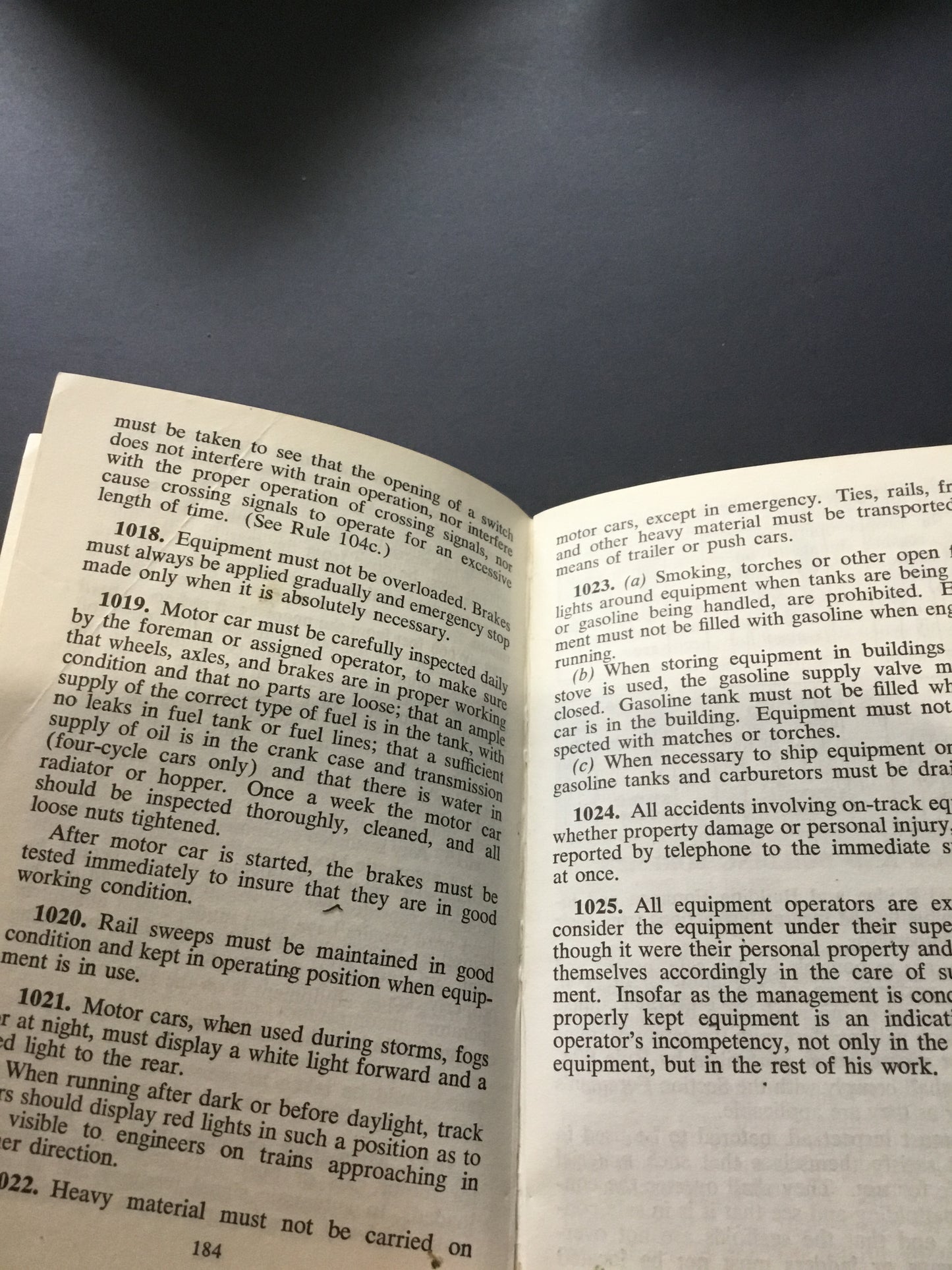 RULES for the GOVERNMENT of the OPERATING DEPARTMENT, Published by the Maine Central Railroad Company, Portland Terminal Company, Maine- 1968-