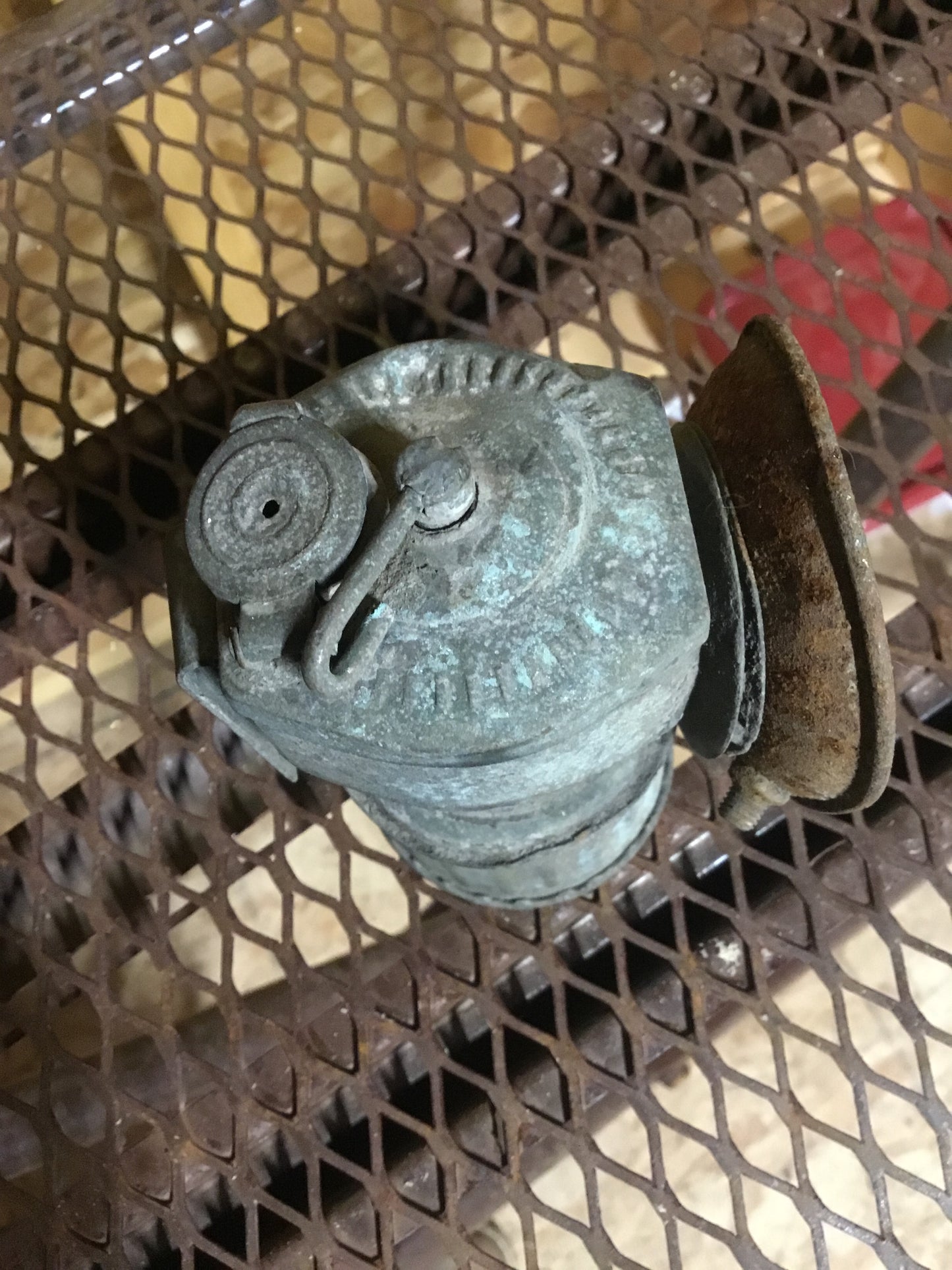 Antique Brass Coal Miners Lamp ,