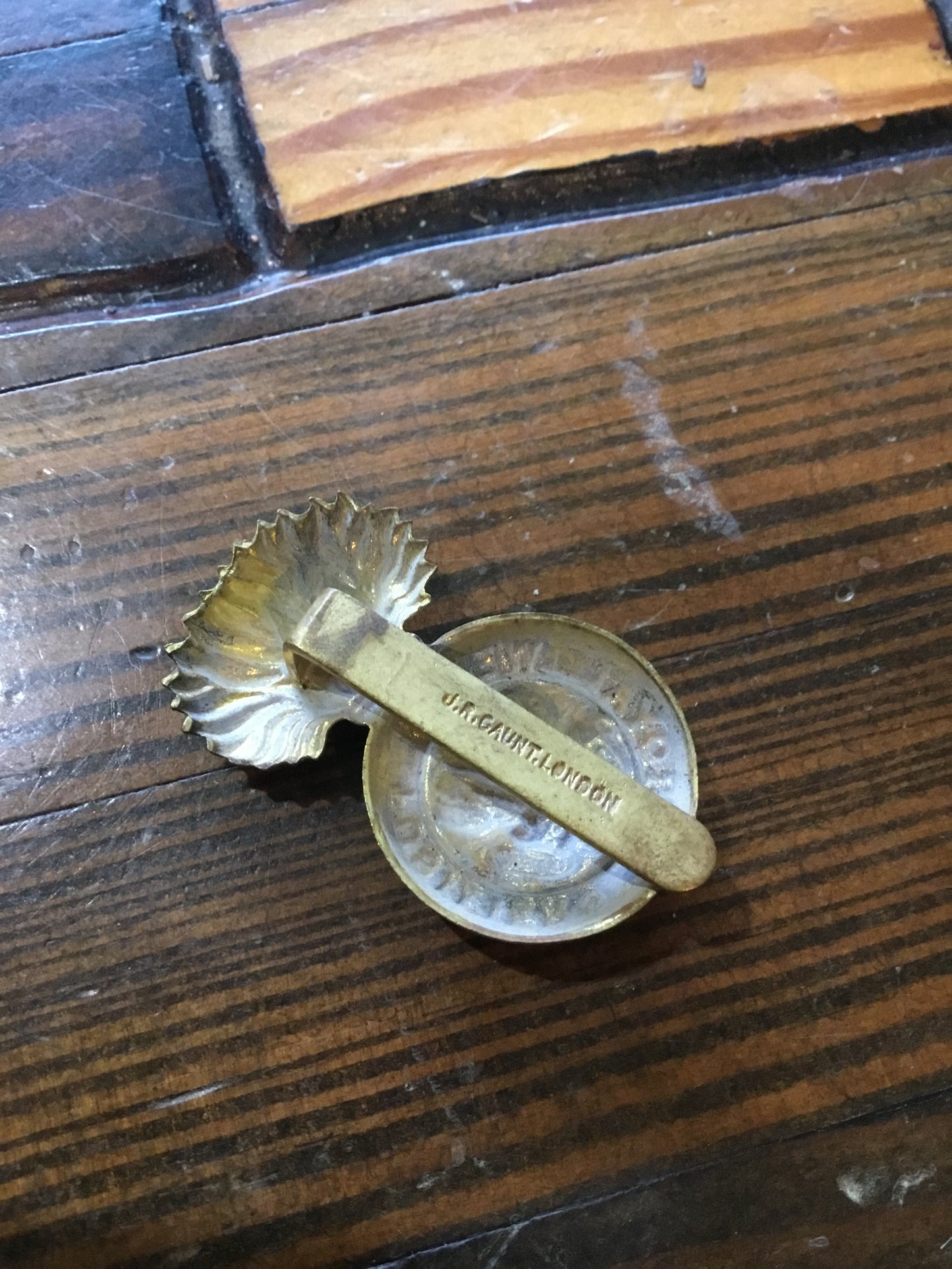 WW2 British Army Brass Cap Badge - Royal Welch Fusiliers