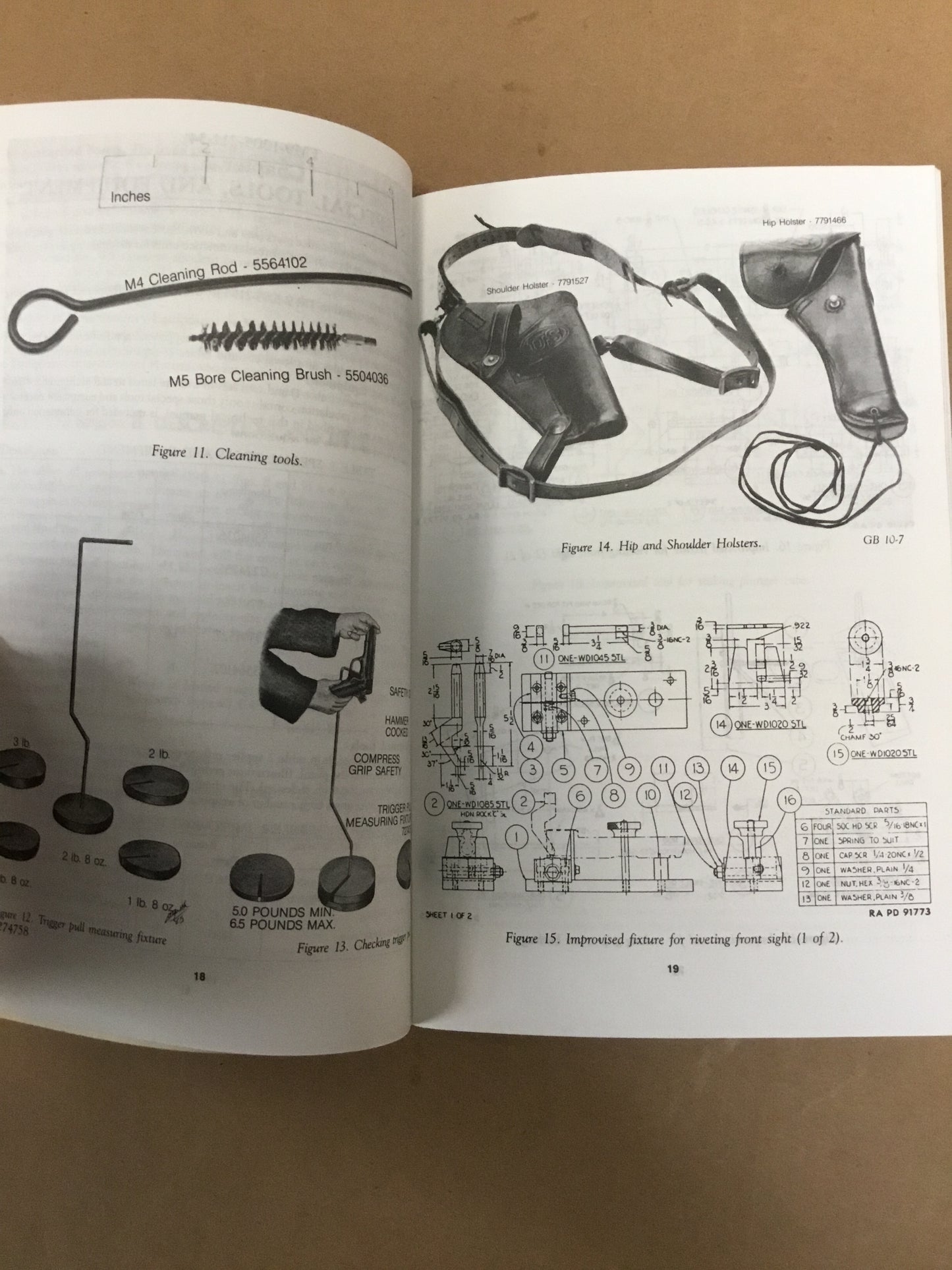 1964 General Maintenance Manual Pistol , Caliber .45 Automatic , M1911A1