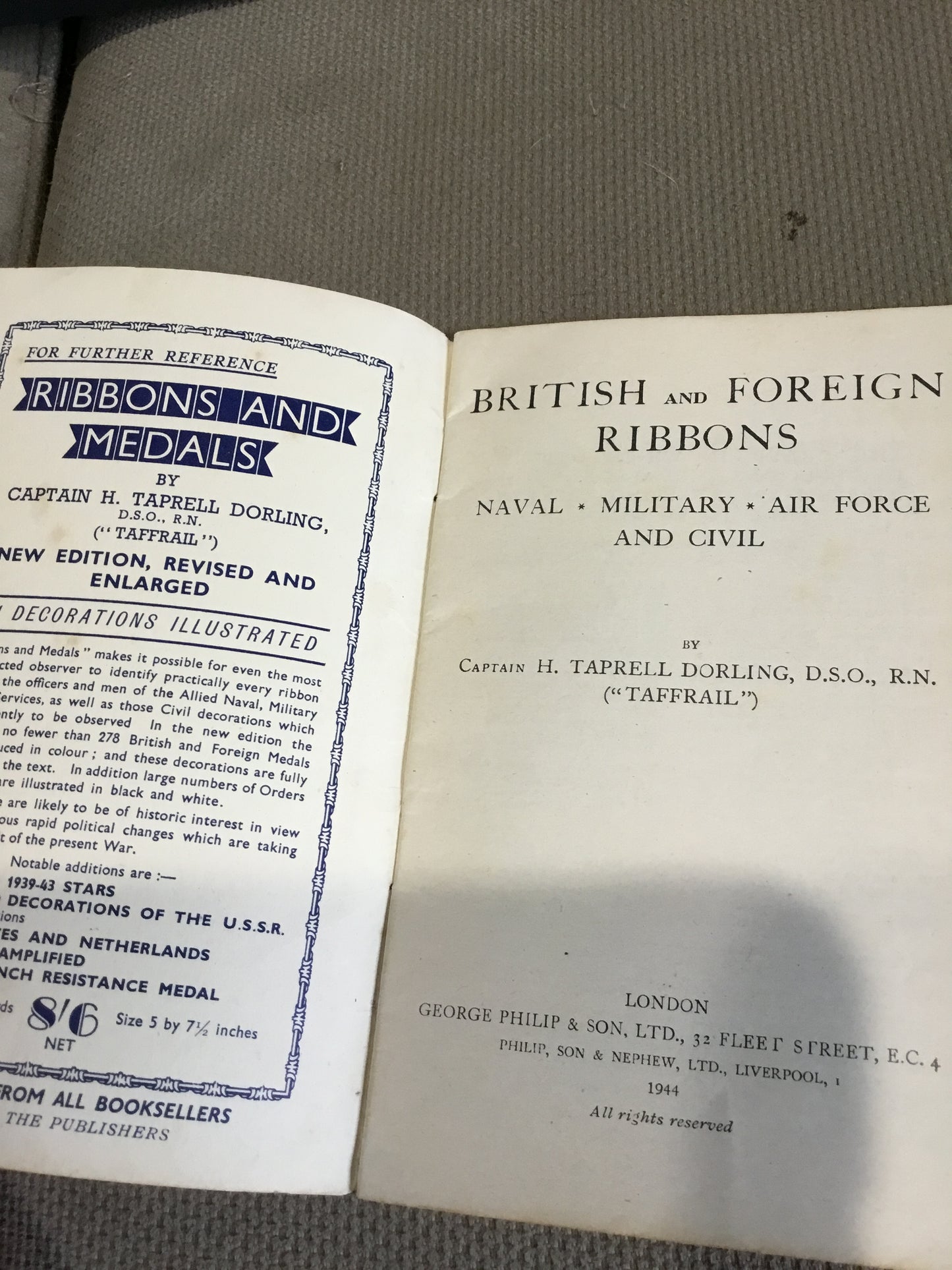 British and Foreign Ribbons. Naval Military Air Force and Civil. DORLING, Captain H. Taprell.