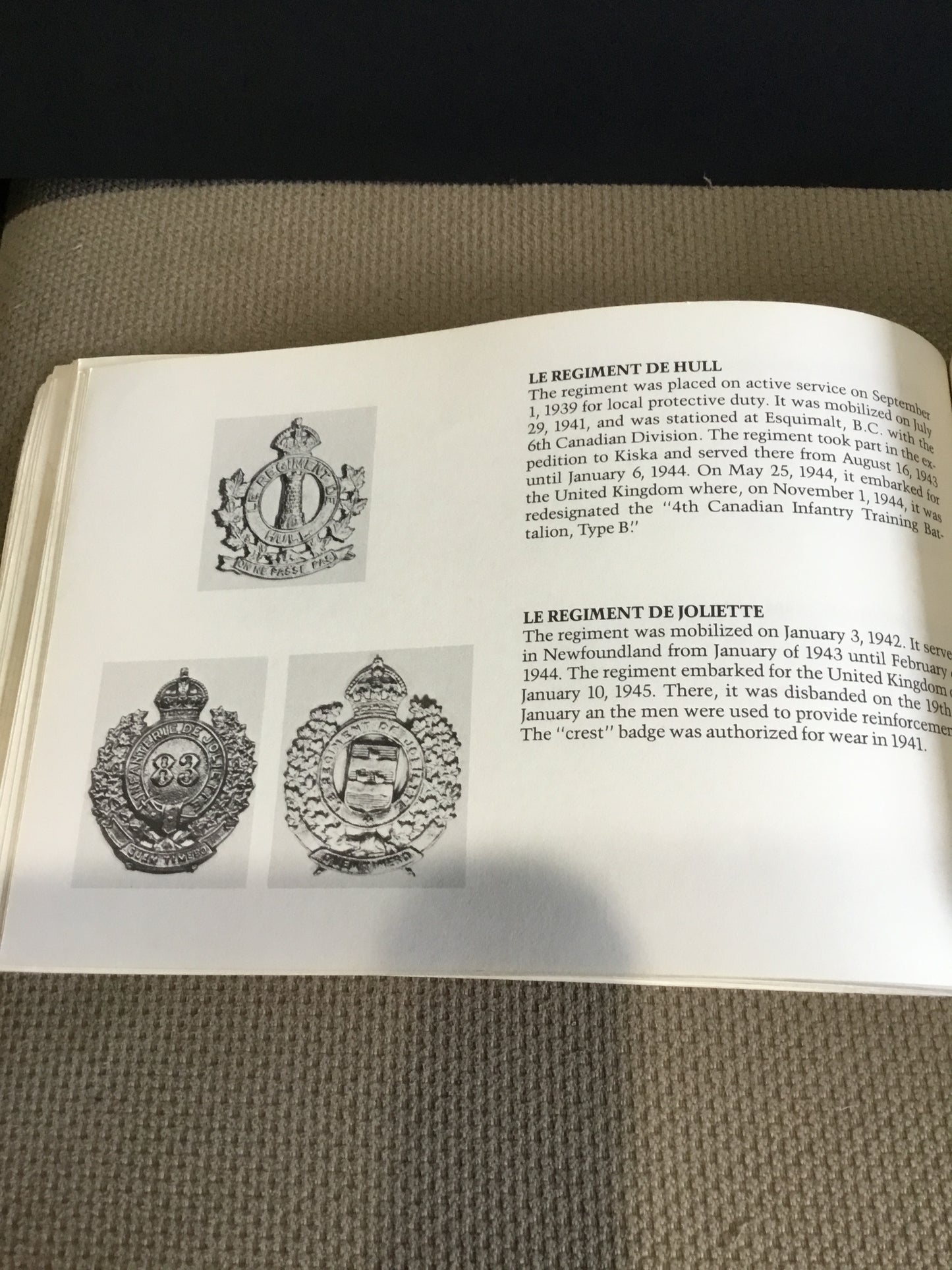 Canada’s Army in WW11 Badges, Histories of the corps and Regiments