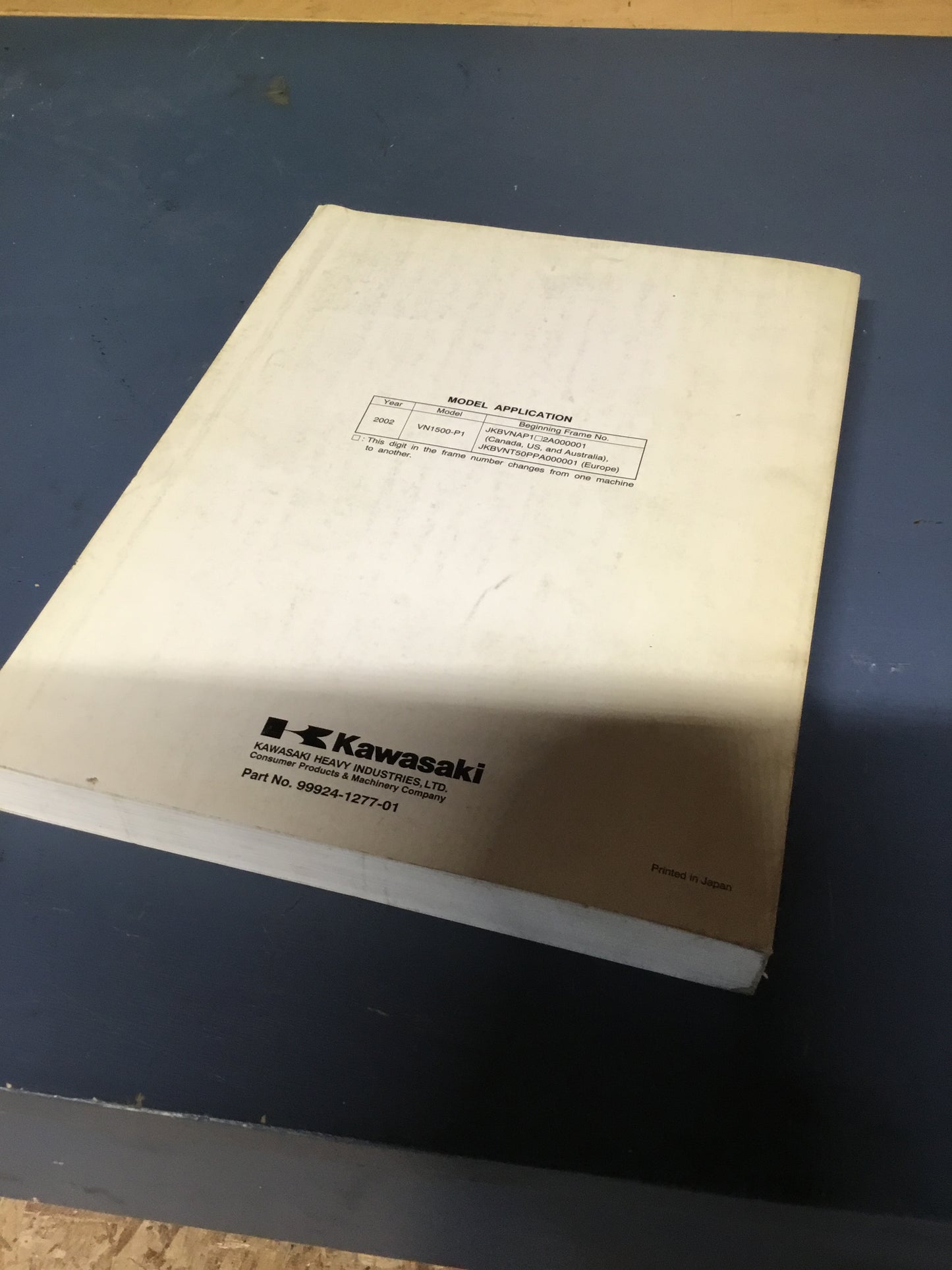 2002 KAWASAKI VULCAN 1500 MEAN STREET SERVICE MANUAL