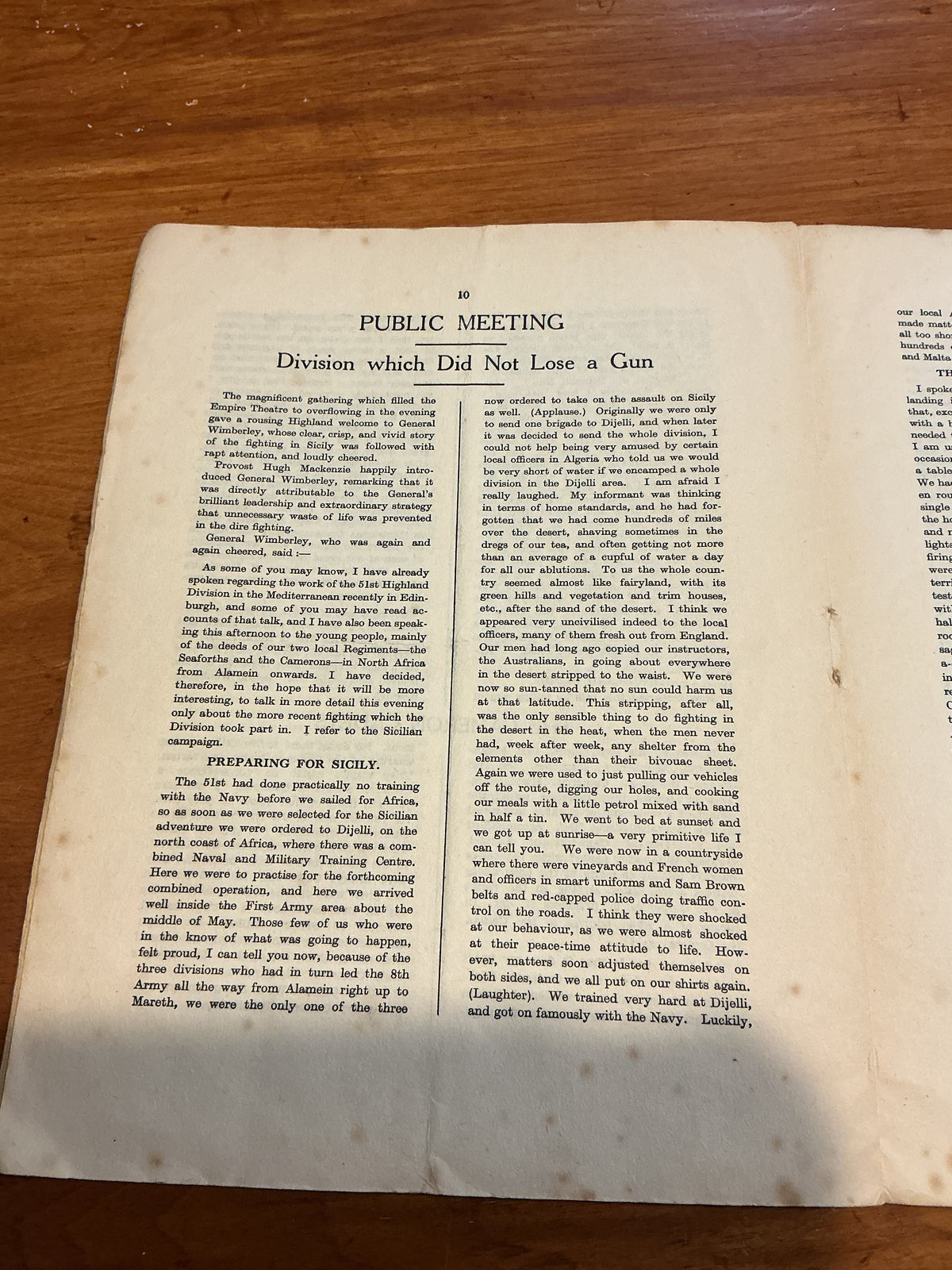 51st Highland division Tale of its Deeds in North Africa and Sicily as told by its Commander