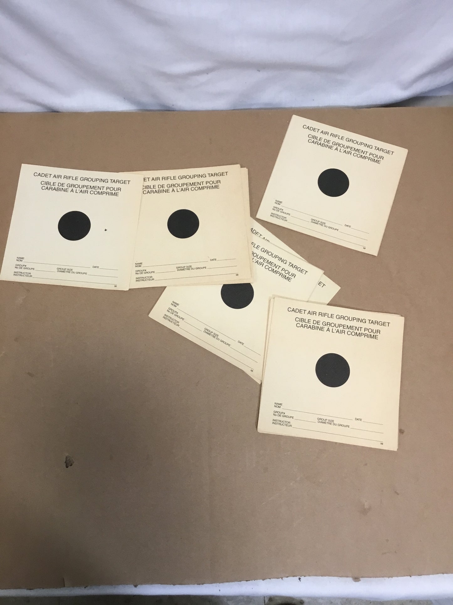 Lot of 30 Cadet Air Rifle Grouping Targets