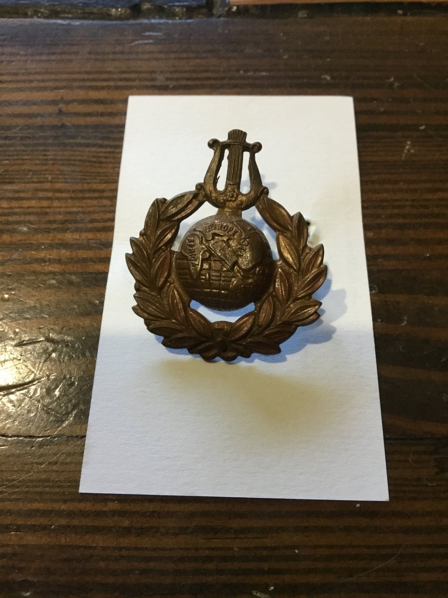Royal Naval/Royal Marine School of Music (1921-1936 Pattern) Cap Badge, Original