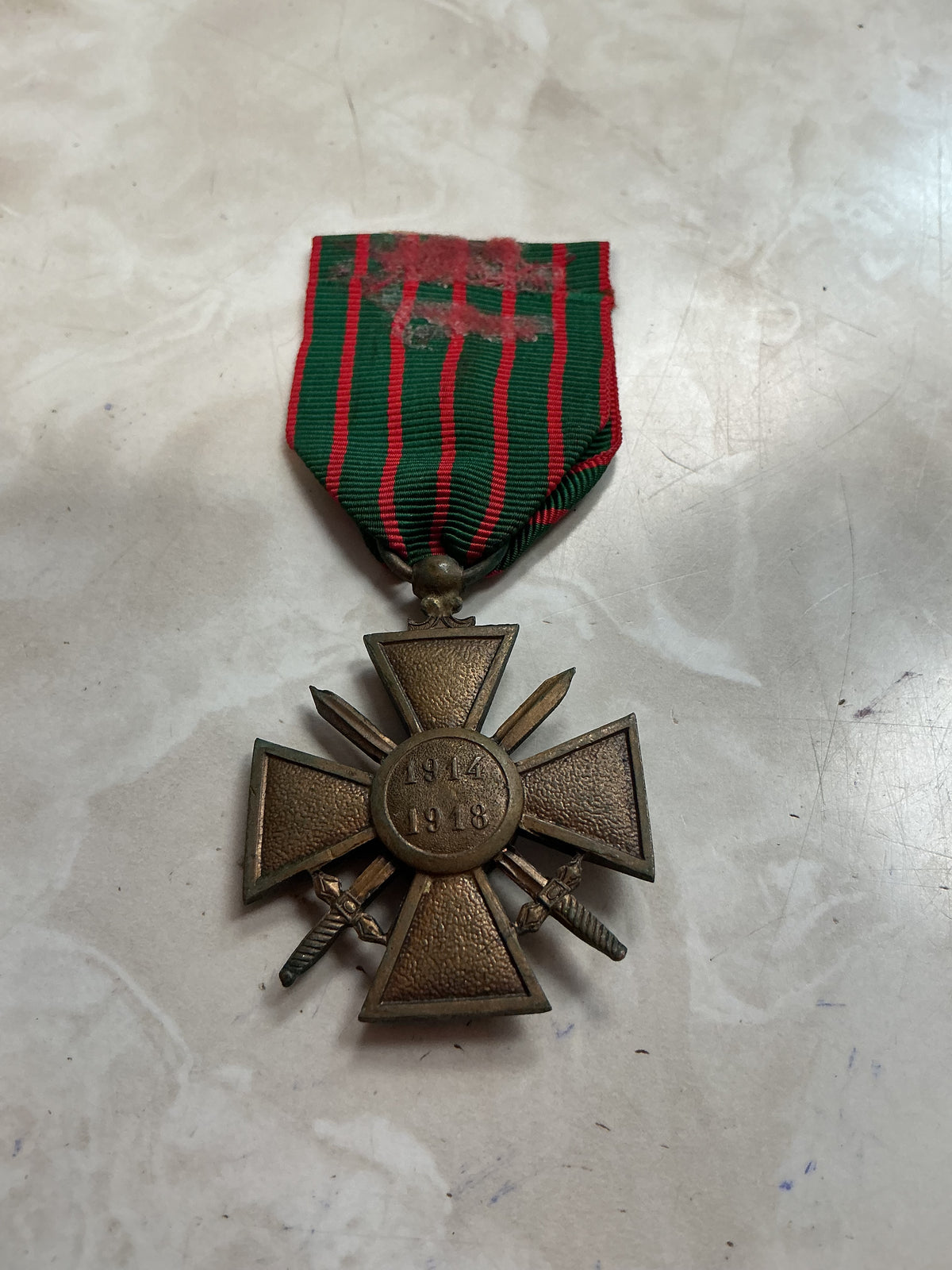 WW1 French Croix de Guerre 1914-1915 issue. with Bronze Star.