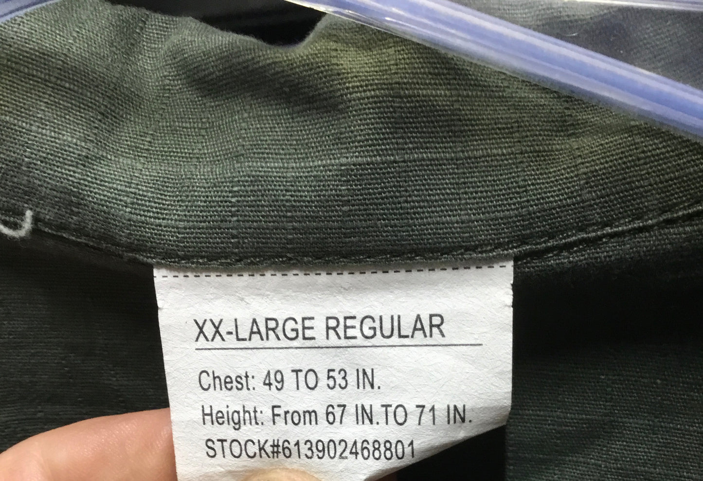 Vintage U.S. style BDU Shirt 100% Rip Stop Cotton XXL