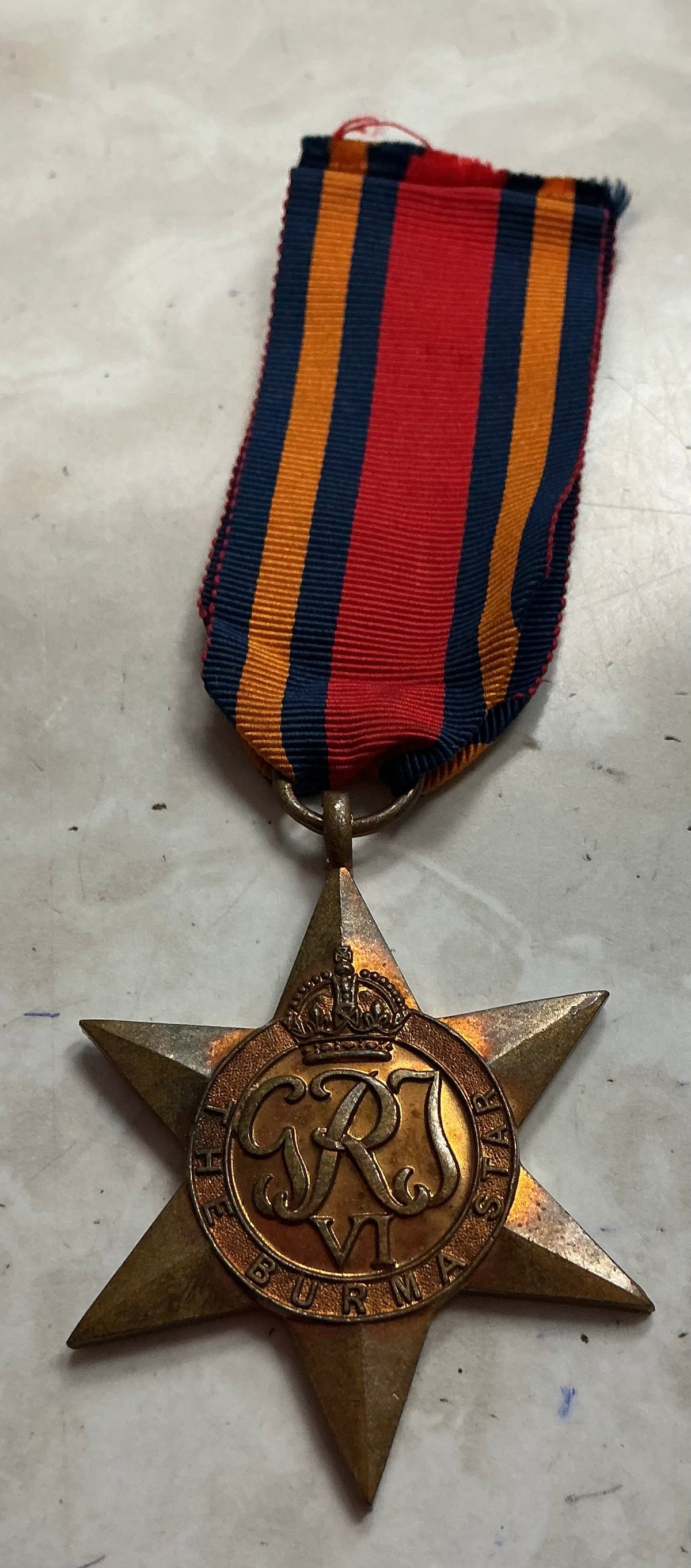 WW11 Canadian /British Burma star , some surface wear .