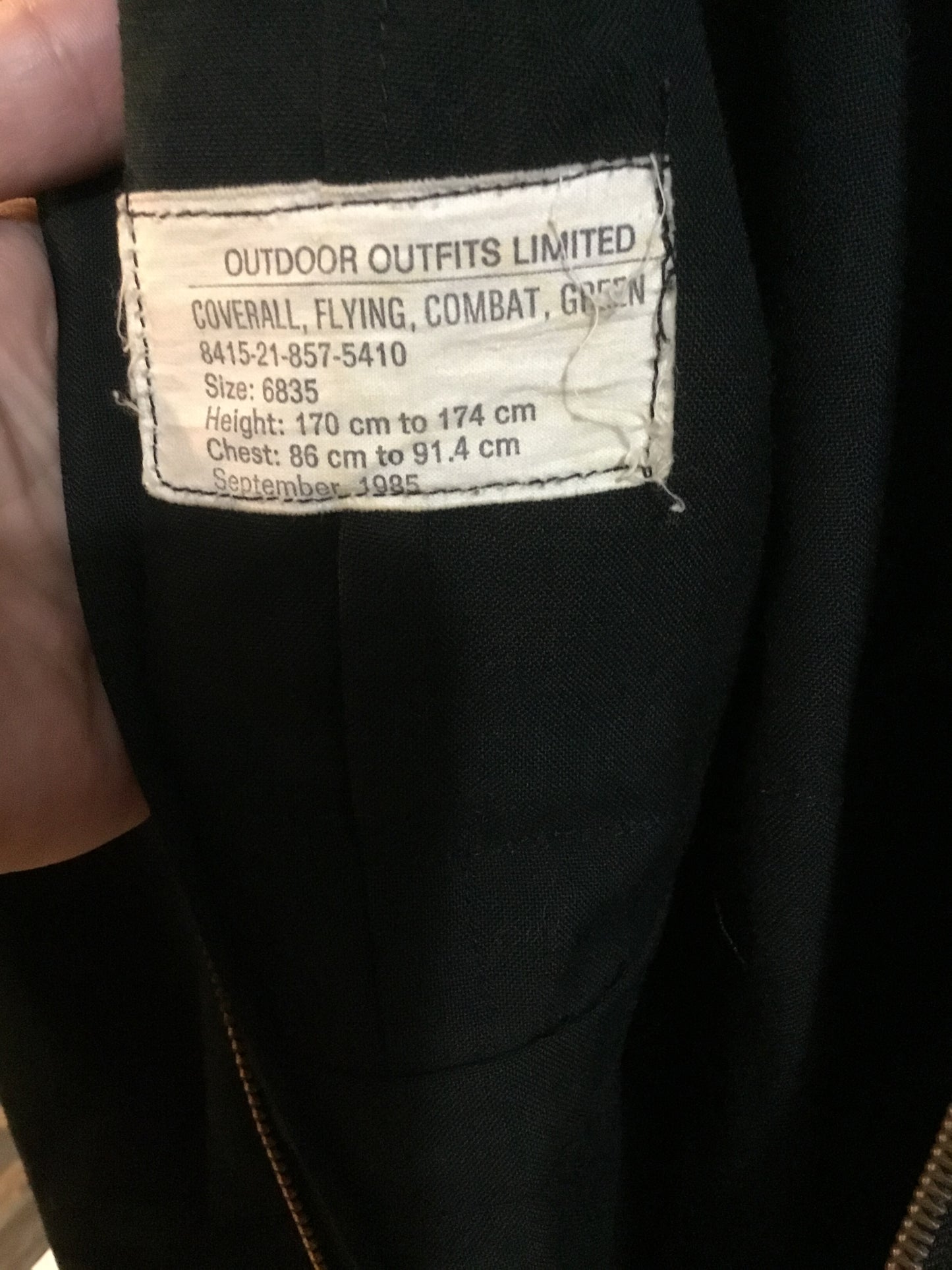 Vintage Canadian Airforce Flight suit Dark Green Small