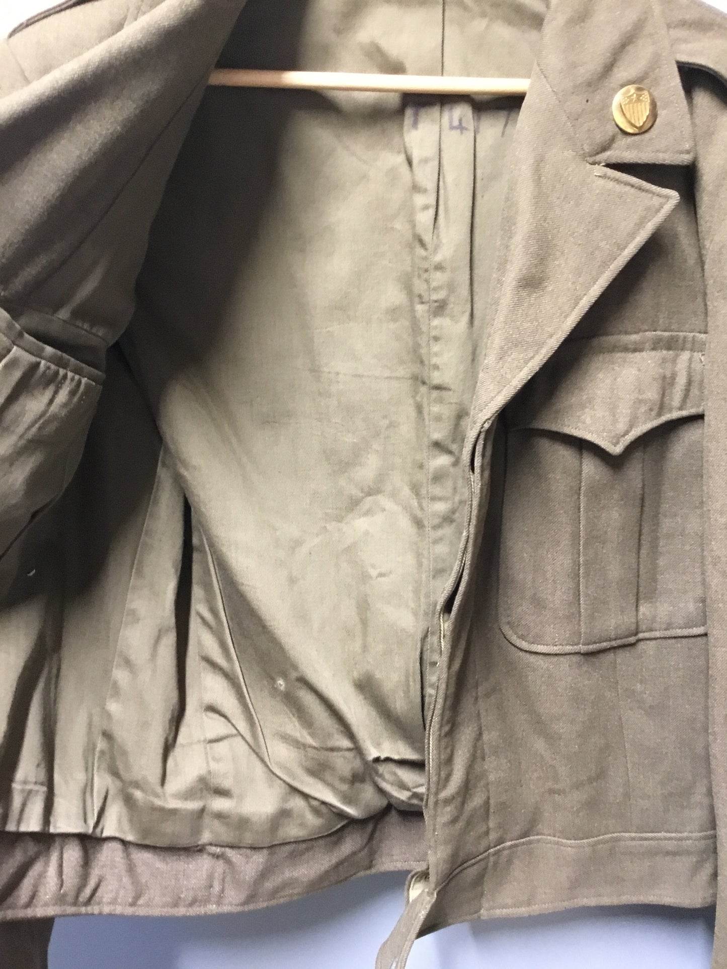 WWII U.S. ARMY ADJUTANT GENERAL'S CORPS M1944 WOOL FIELD JACKET
