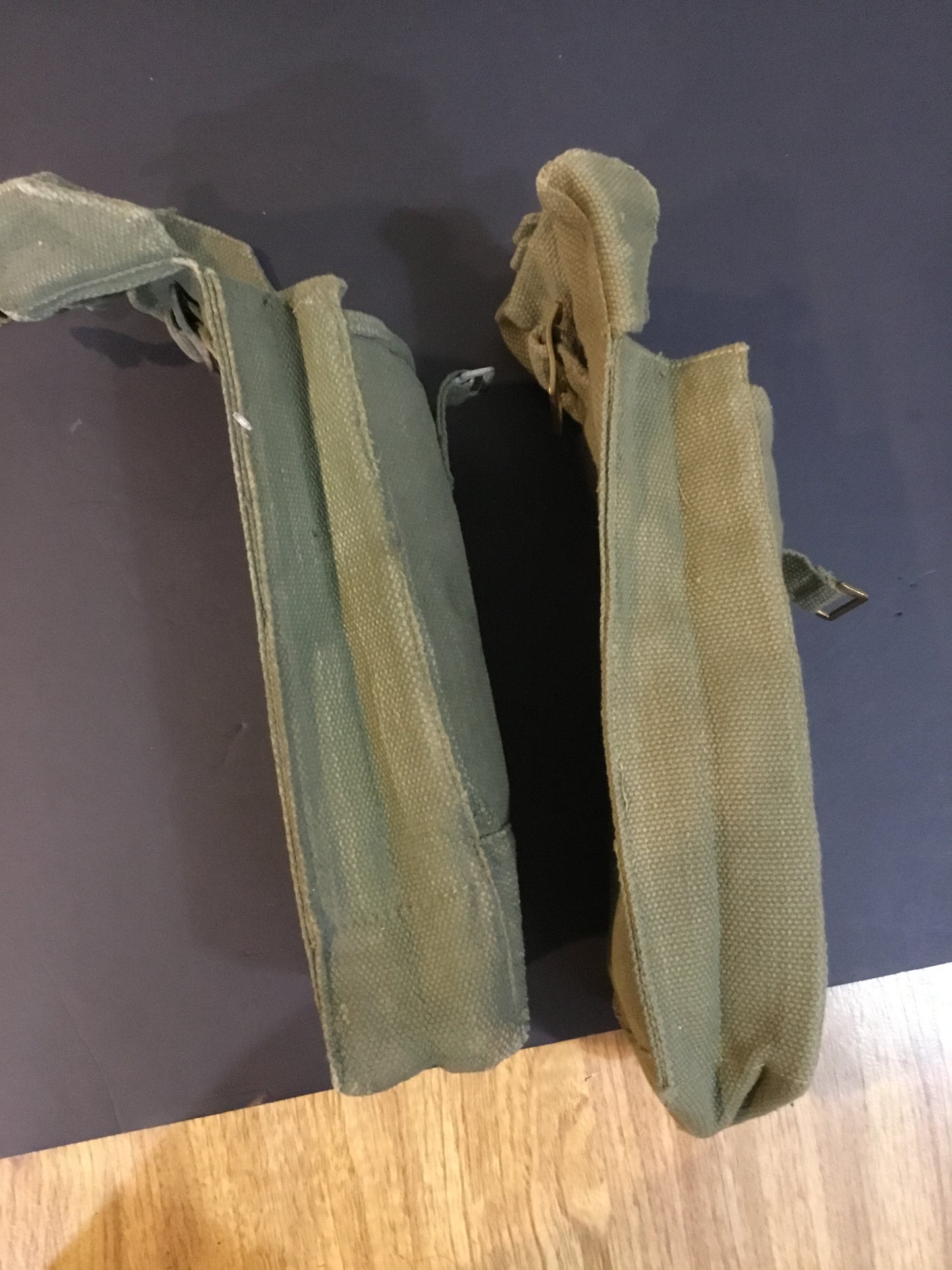 Two Belgian Post War Clip Pouches , Possibly Bren