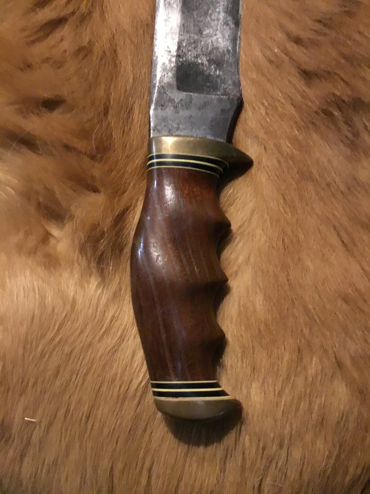 Older Bush Knife Wooden Handle 13 inches