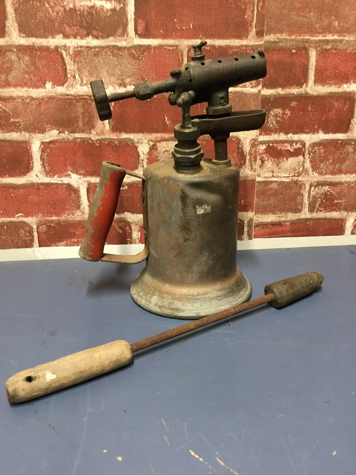 Antique Blow Torch with soldering Iron