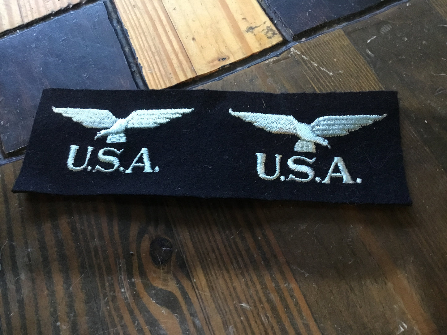 WW2 US RAF USA Shoulder Titles Insignia Uncut