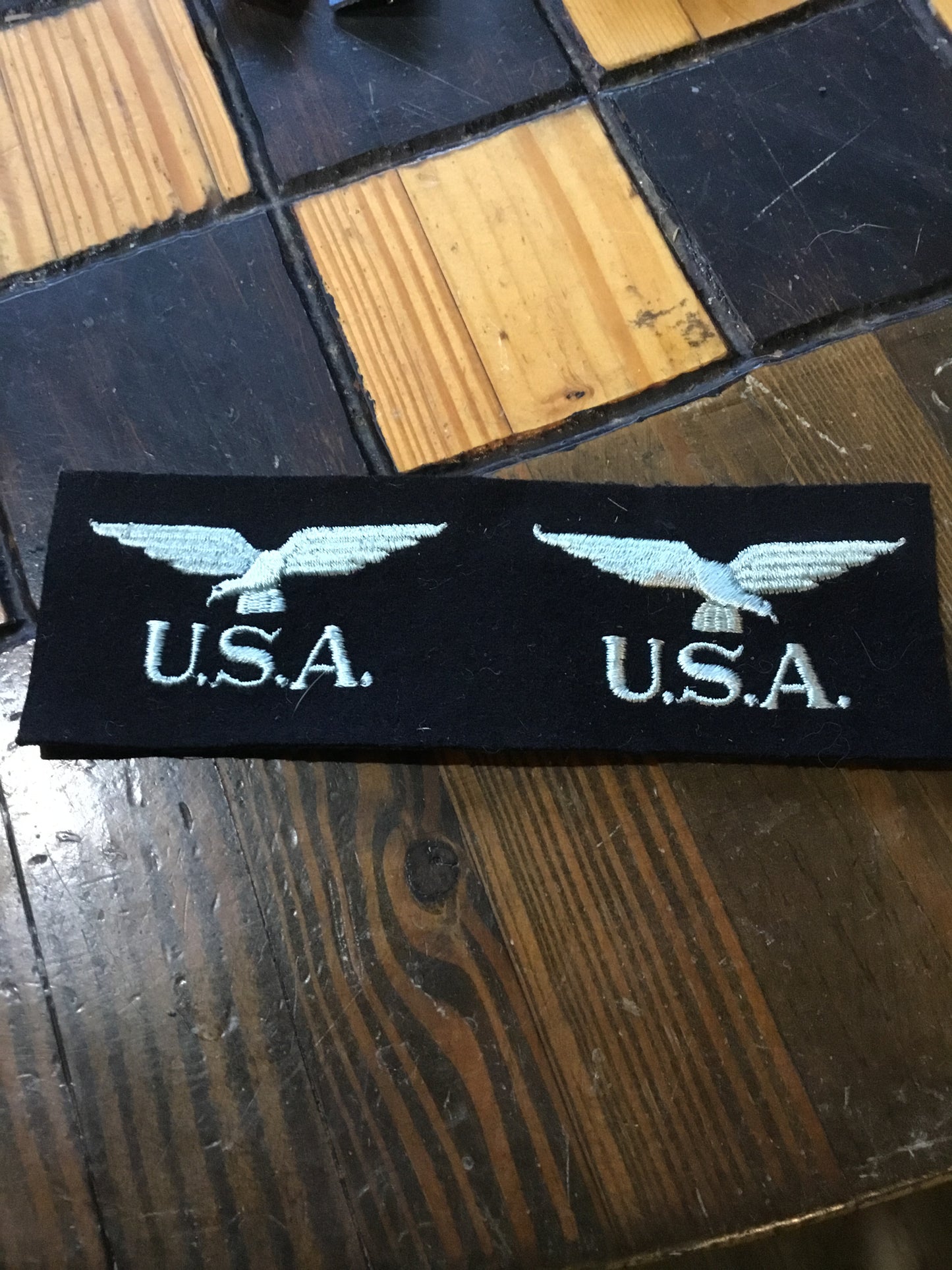 WW2 US RAF USA Shoulder Titles Insignia Uncut