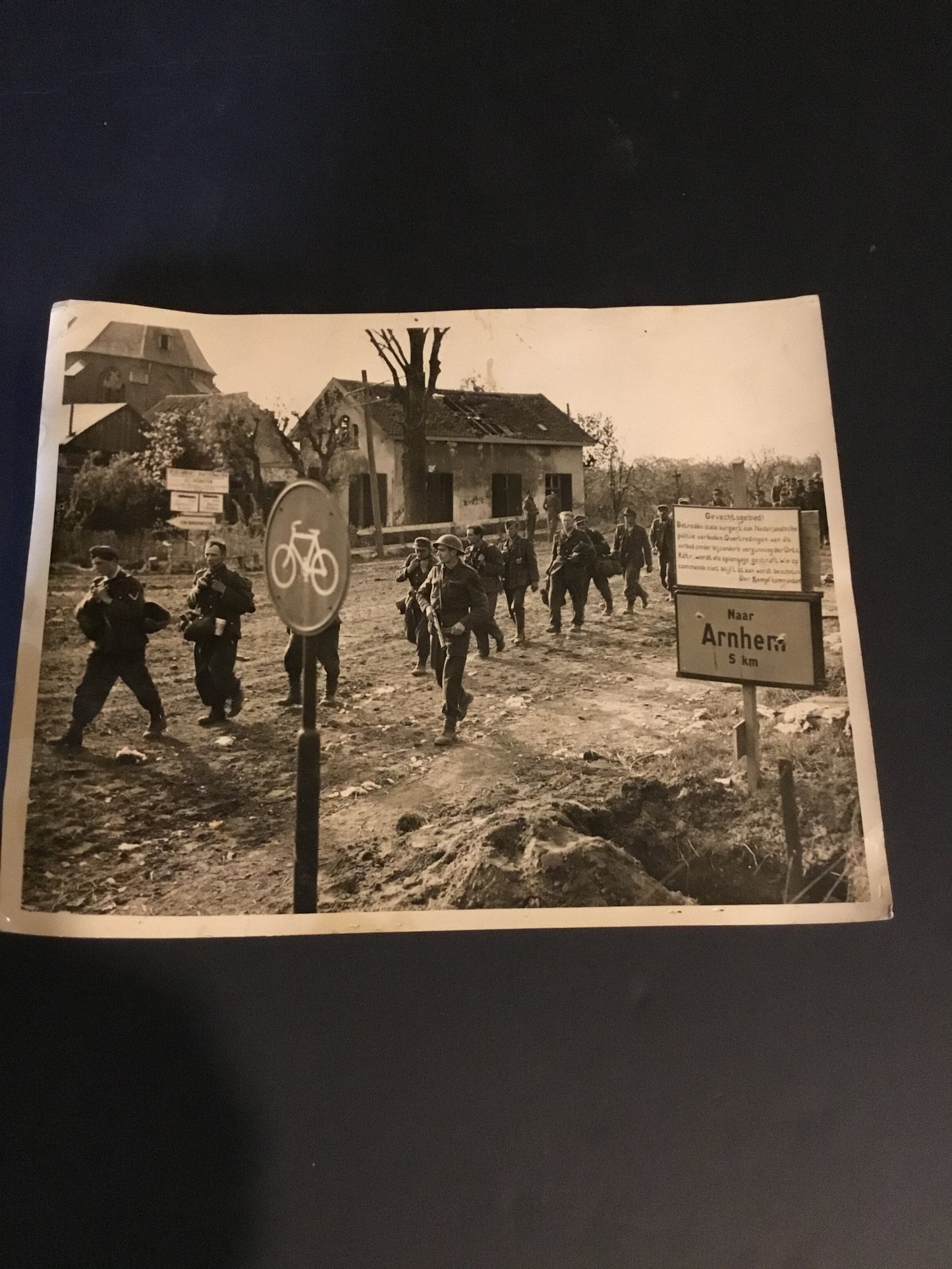 WW11 Canadian Photo , German Prisoners being brought back from Arnhem .