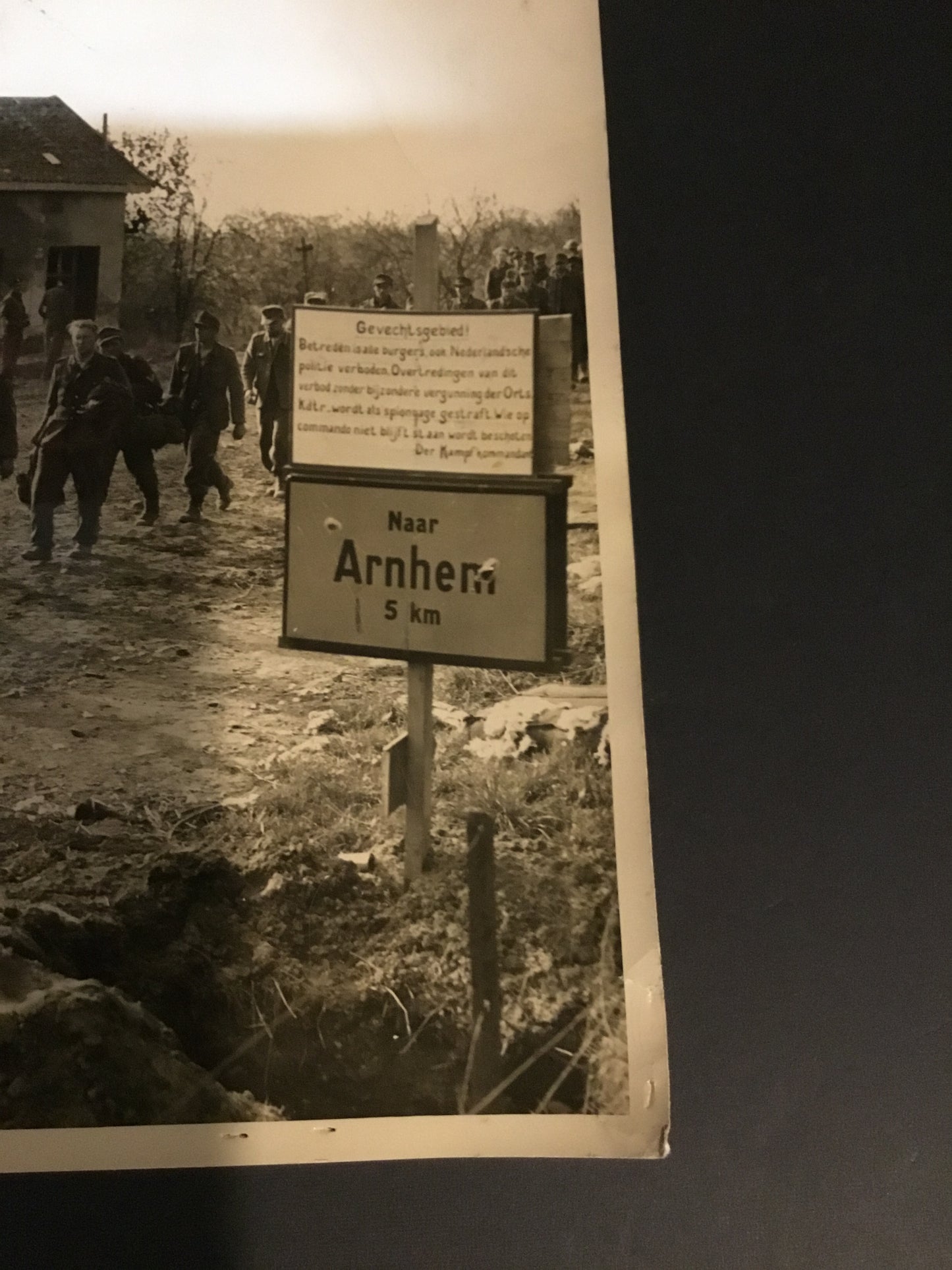 WW11 Canadian Photo , German Prisoners being brought back from Arnhem .