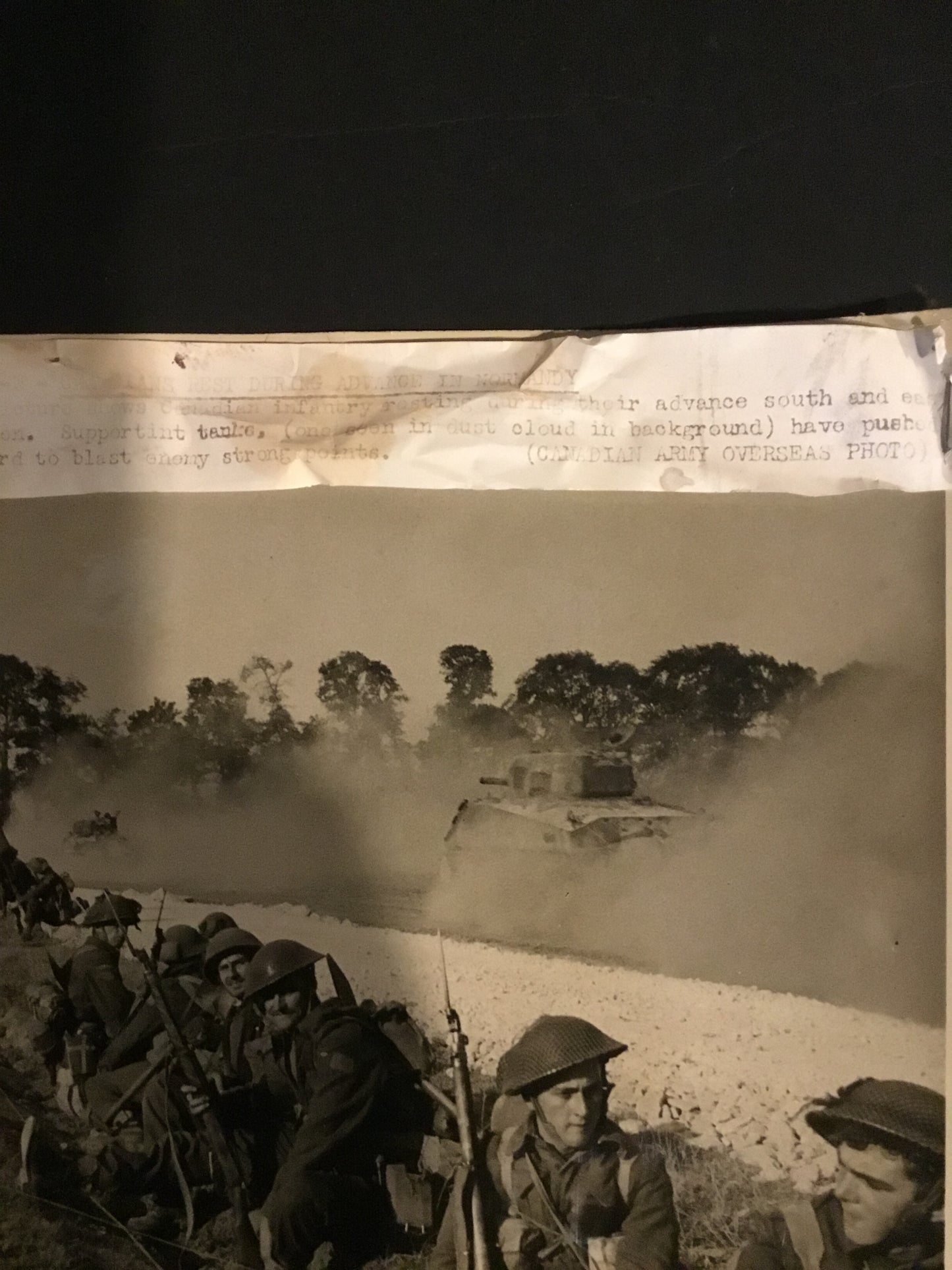 WW11 Canadians in Normandy Photo with Description