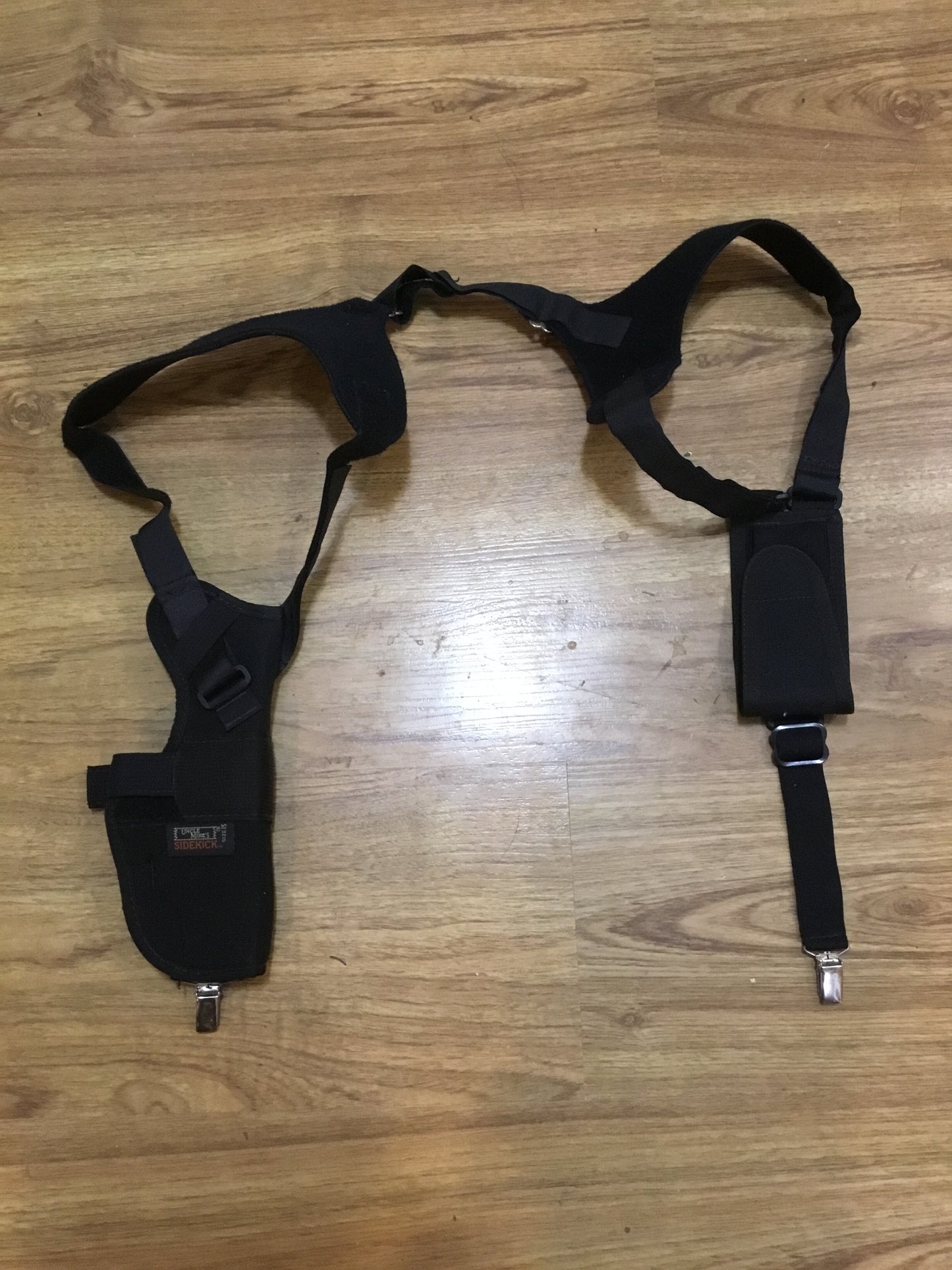Vintage Uncle Mike's Black Kodra Nylon Sidekick Vertical Shoulder Holster