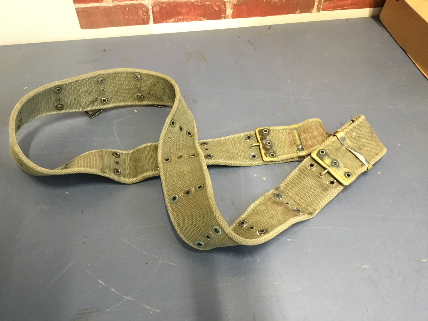 Vintage Military Web Belt Brass Fittings
