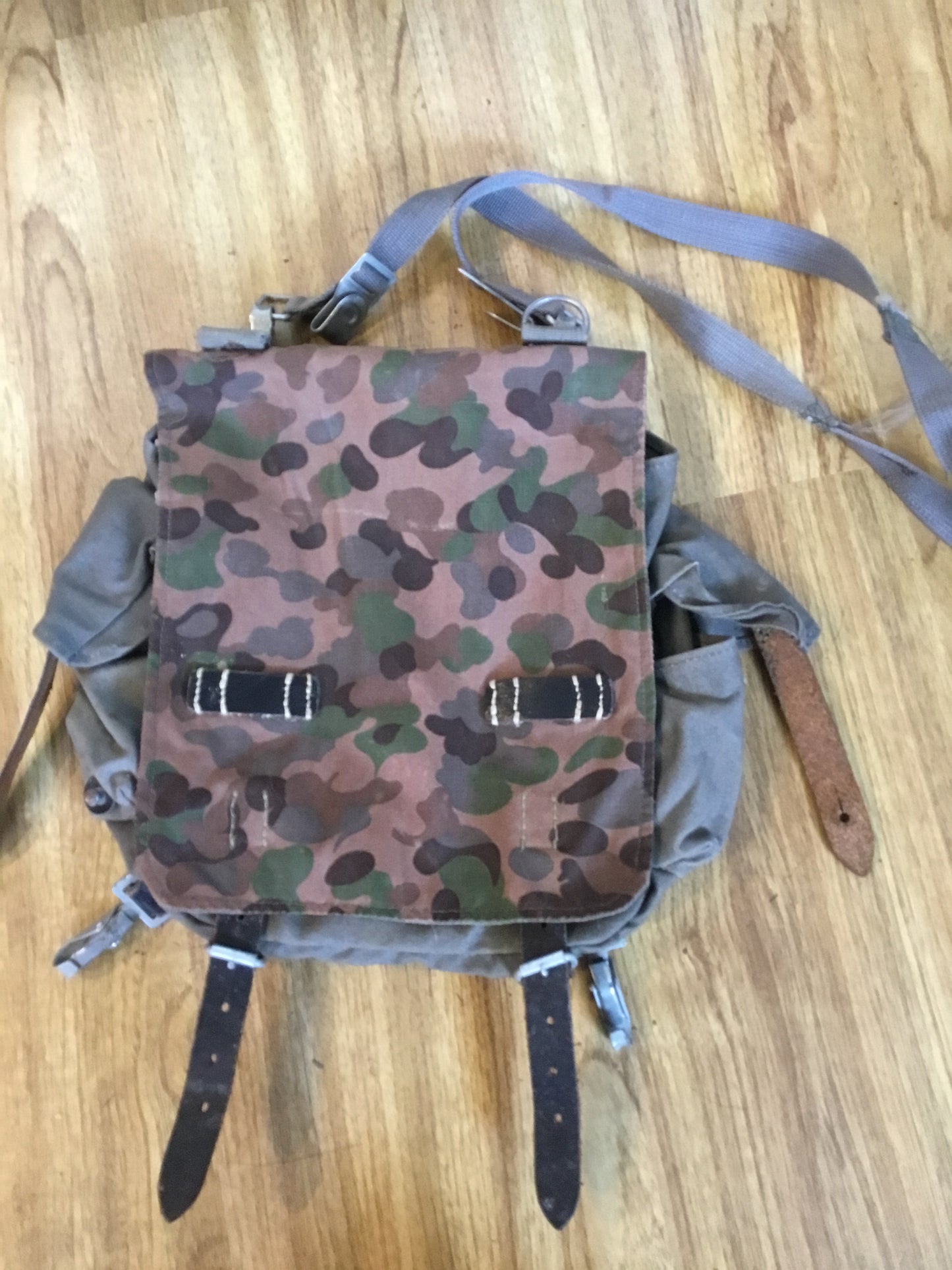 Military Vintage Austrian Haversack with Shoulder Strap