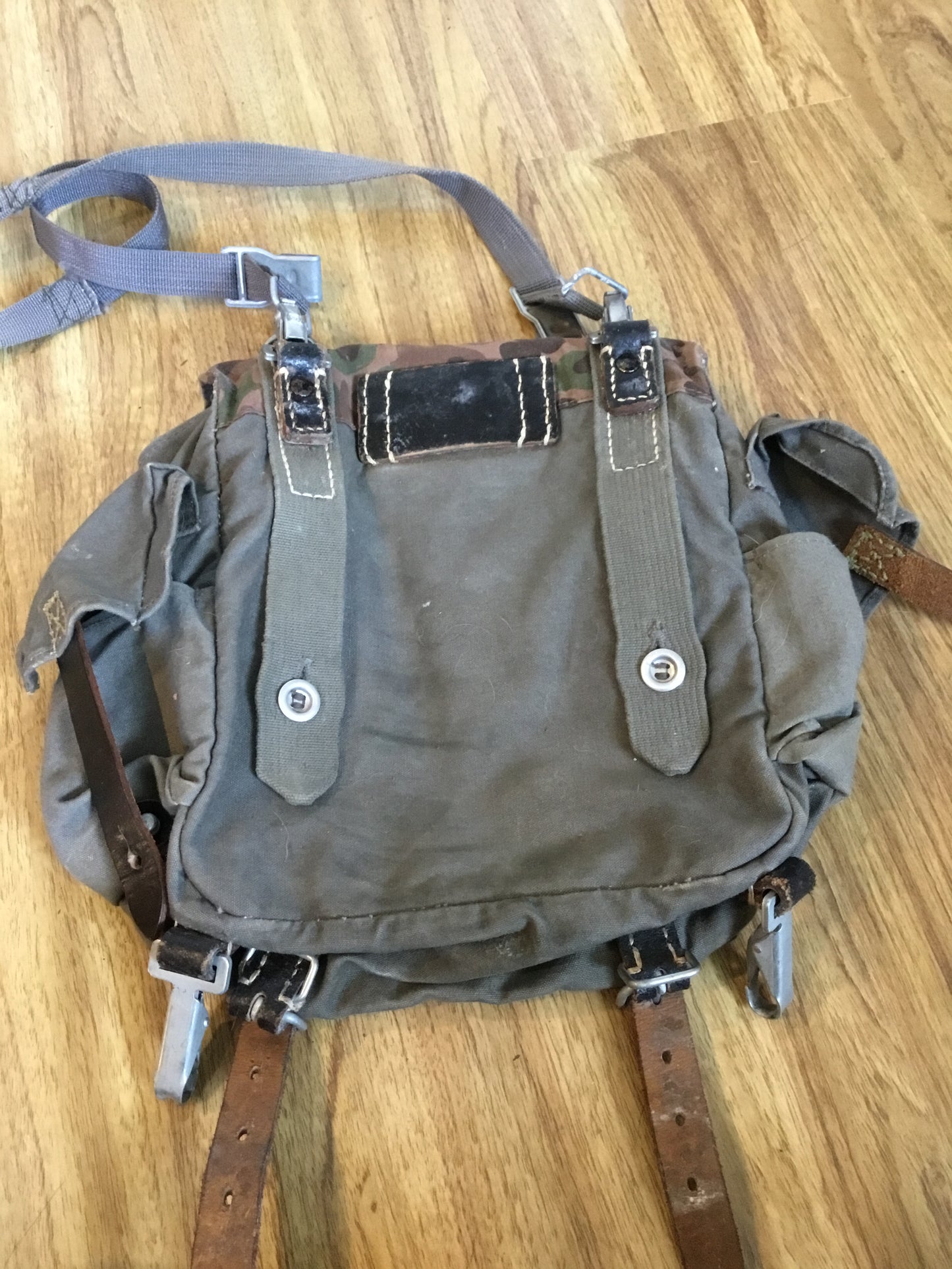 Military Vintage Austrian Haversack with Shoulder Strap