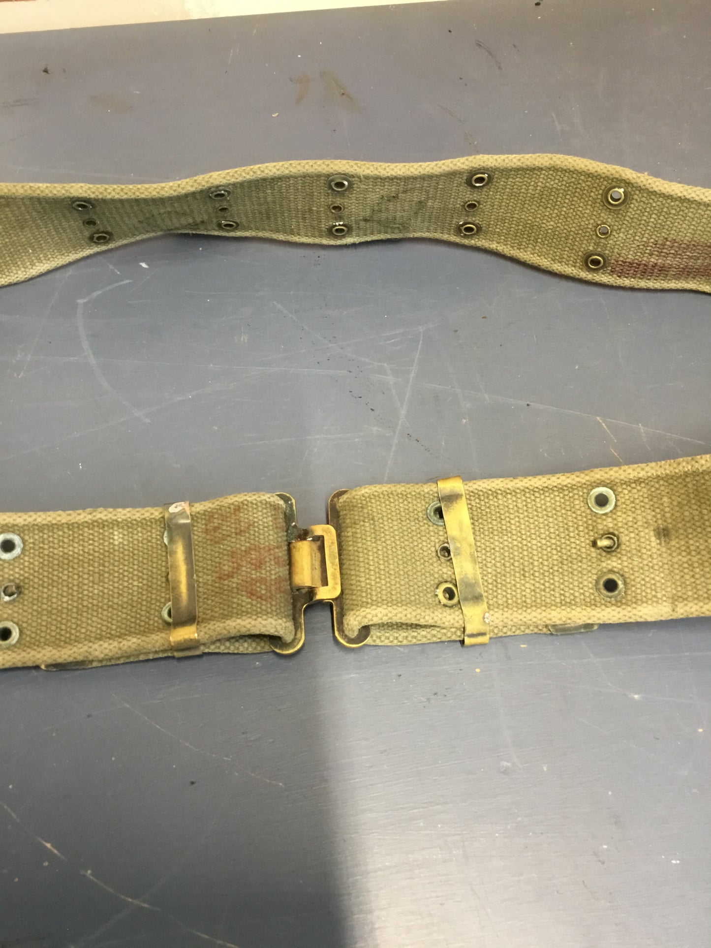 Vintage Military Web Belt Brass Fittings