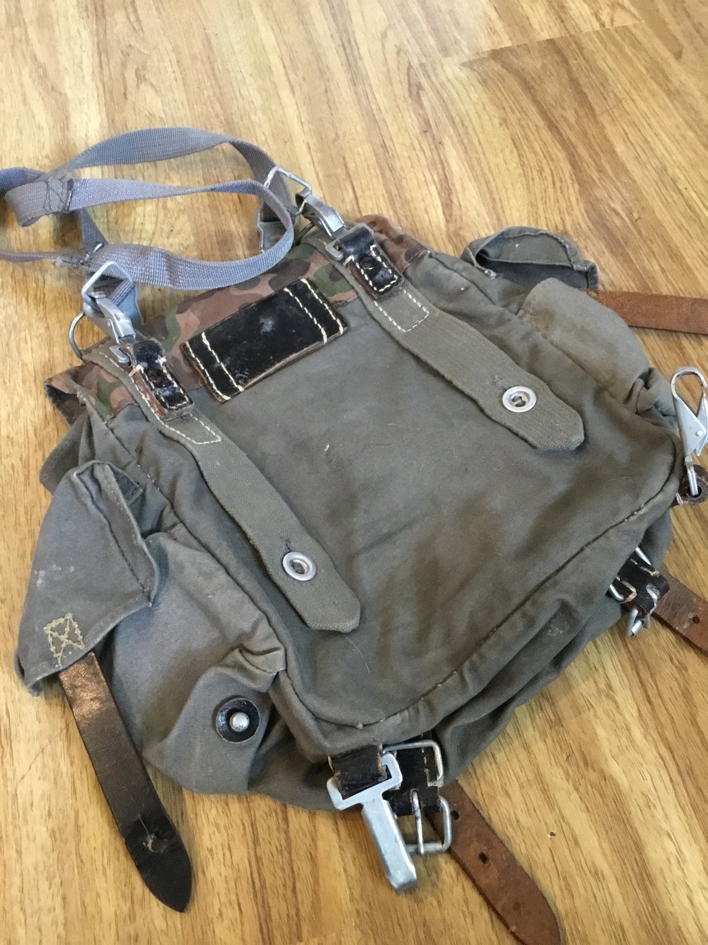 Military Vintage Austrian Haversack with Shoulder Strap