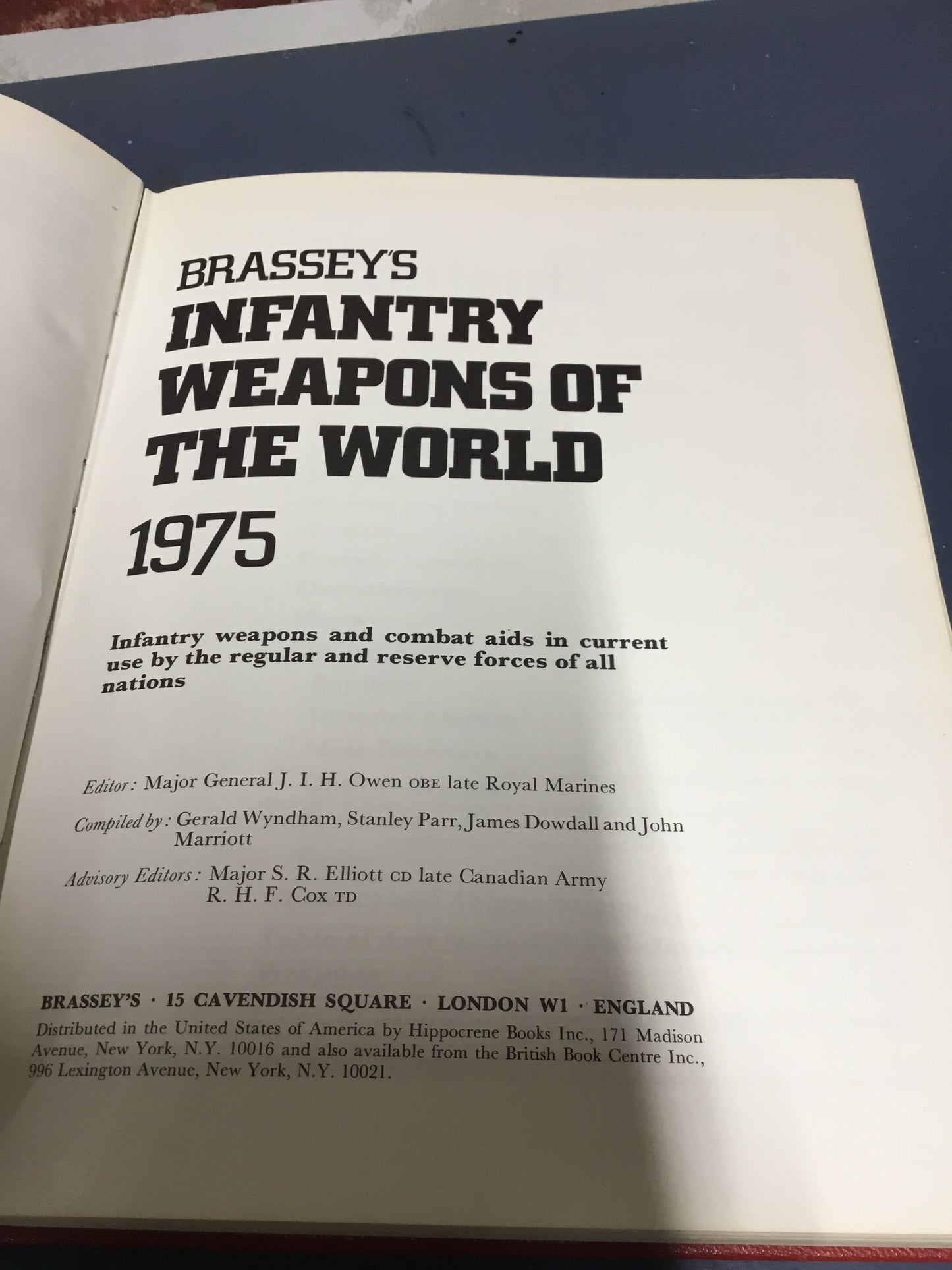 Brassey's Infantry Weapons of the World 1975. Hardcover – Jan. 1 1975 by J. I. H. (ed.) Owen (Author)