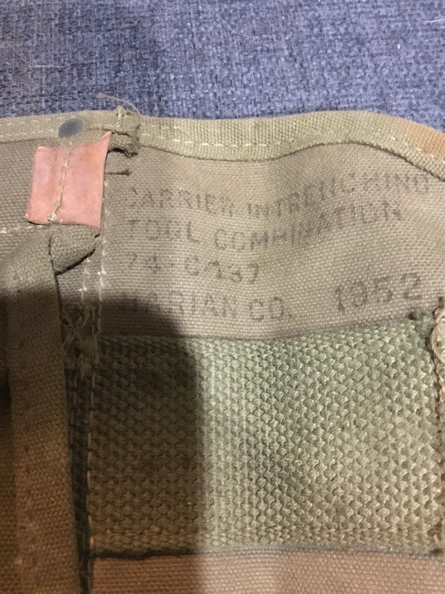 U.S. Military Canvas Shovel cover Dated 1952
