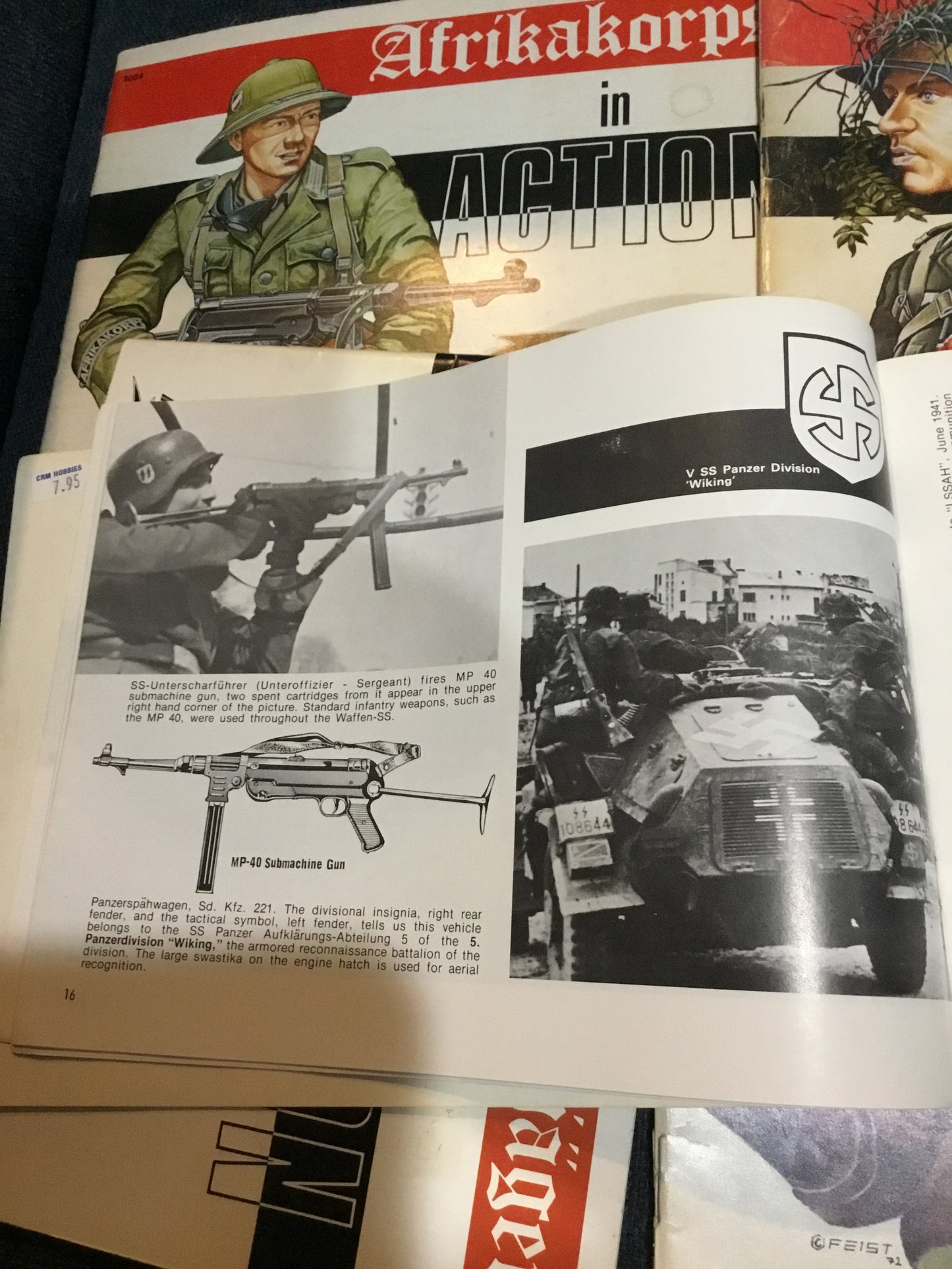 Lot of 5 Action Books WW11 Germany Afrikakorps, Panzergrenadiers