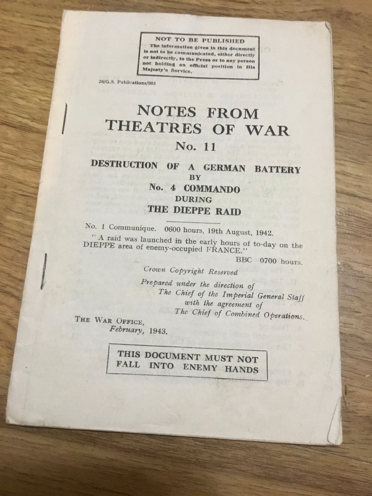 Notes from Theatres of War Destruction of a German Battery