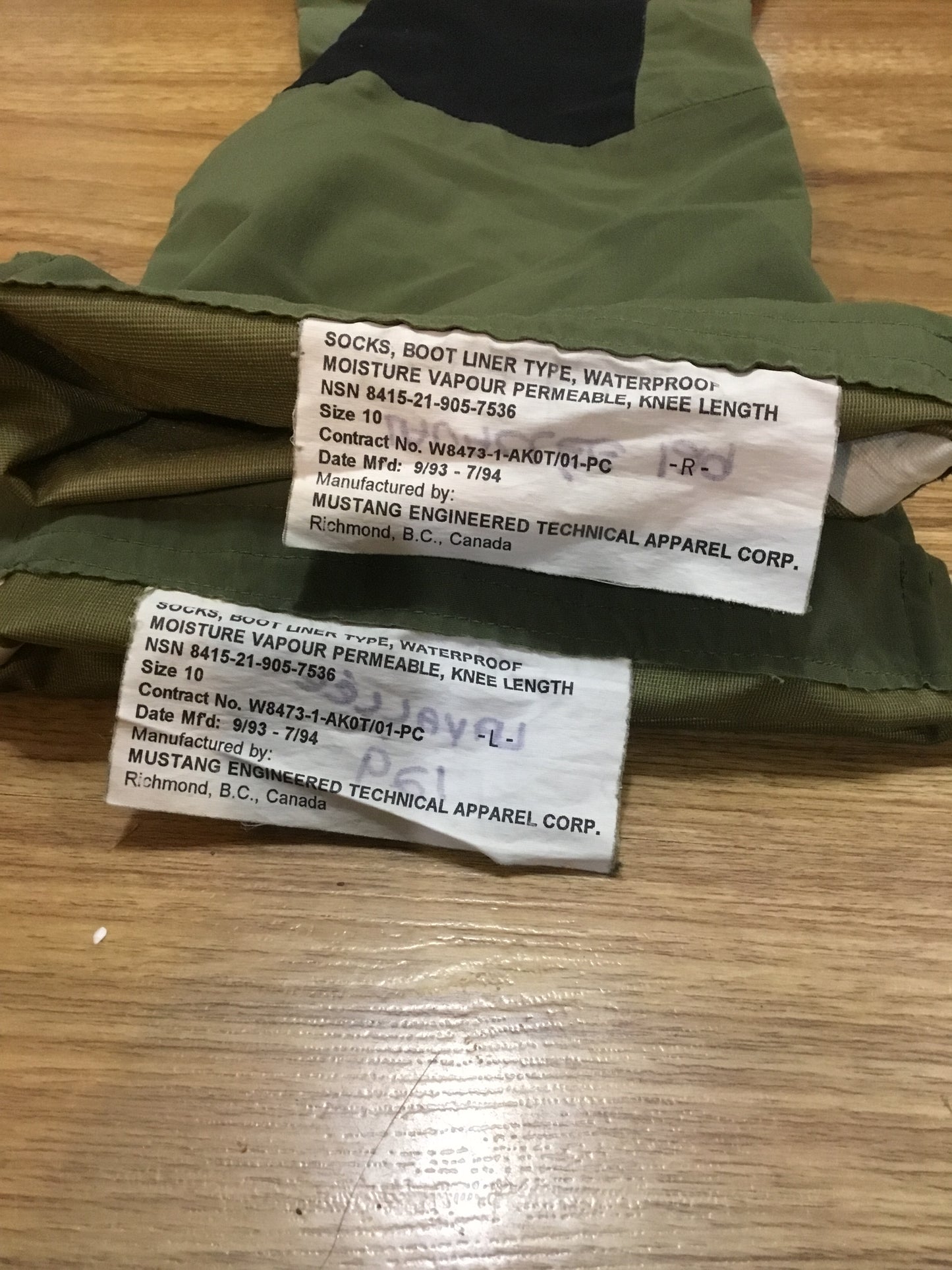 Military Wet Weather Gore-Tex Socks SIZE 10,