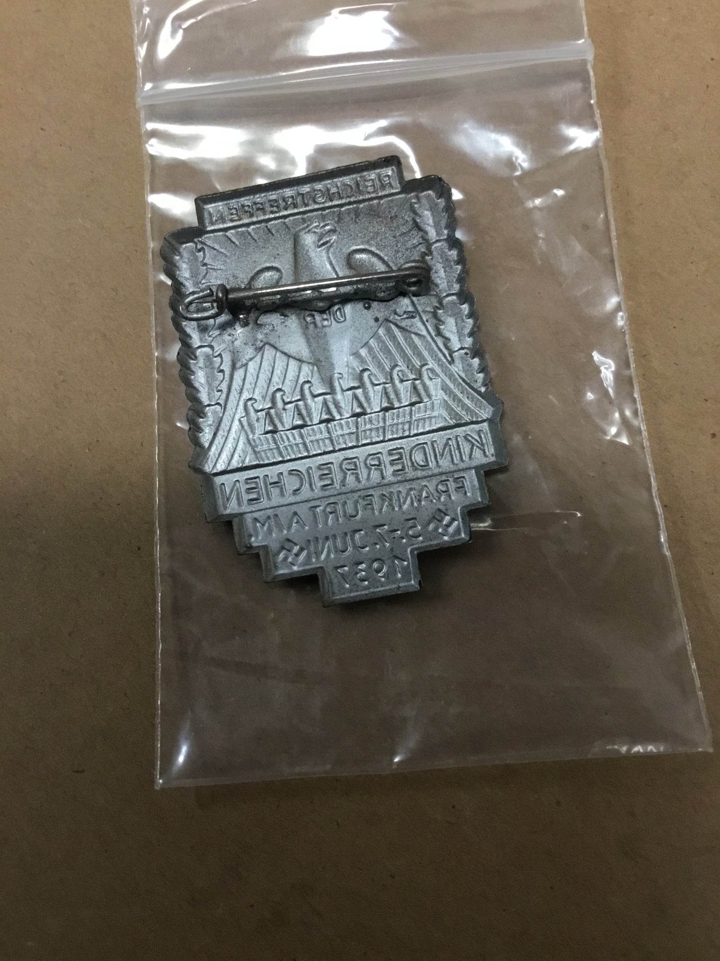 German The National Large Families Convention Badge Frankfurt A/M - June 5-7, 1937