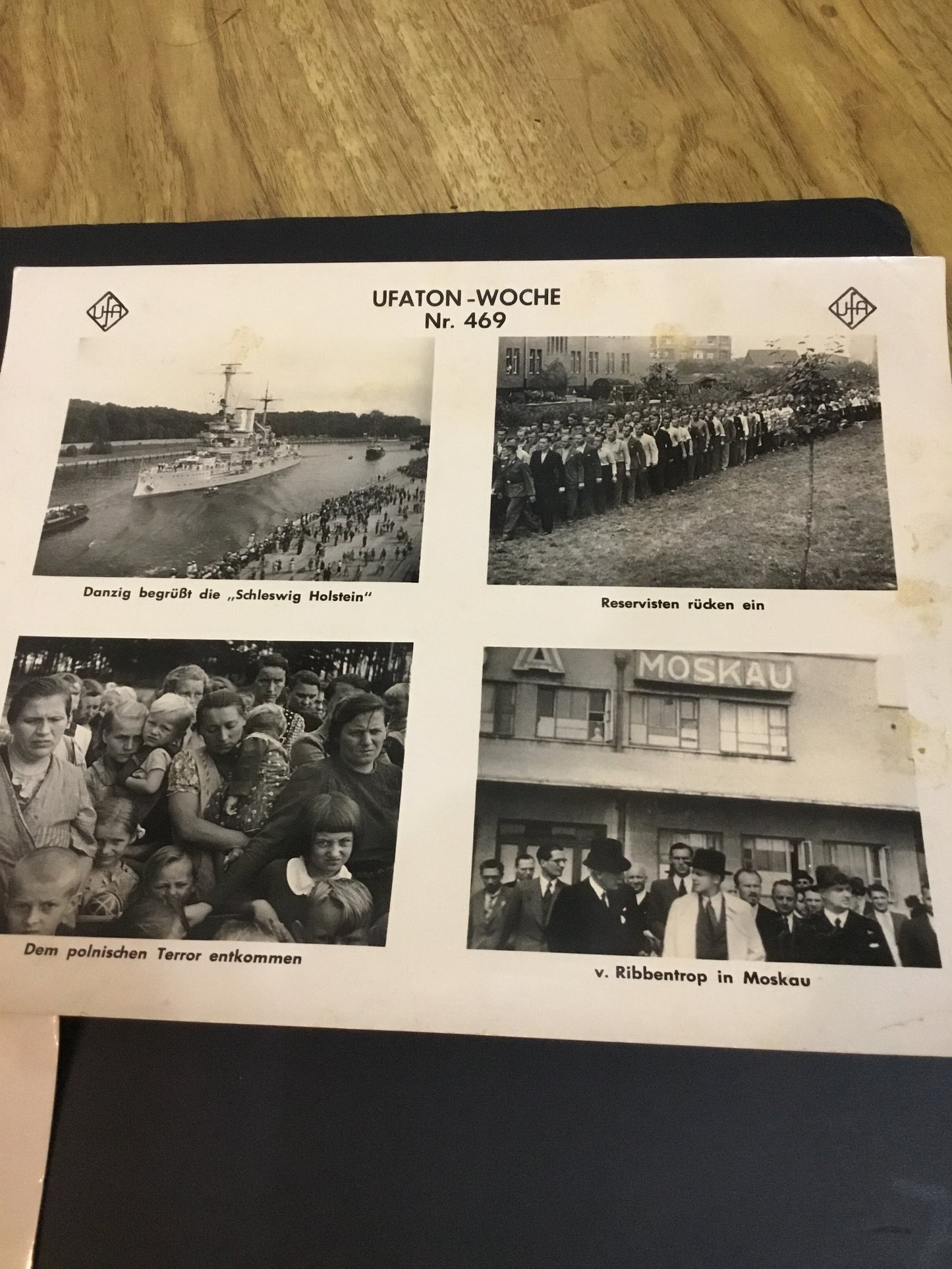 Lot of 3 WW11 German Photo Sheets UFA Stamped