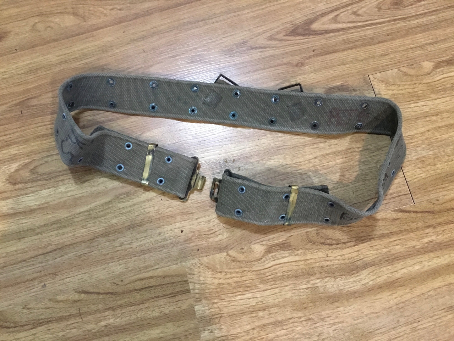 Vintage Military Web Belt Brass Fittings