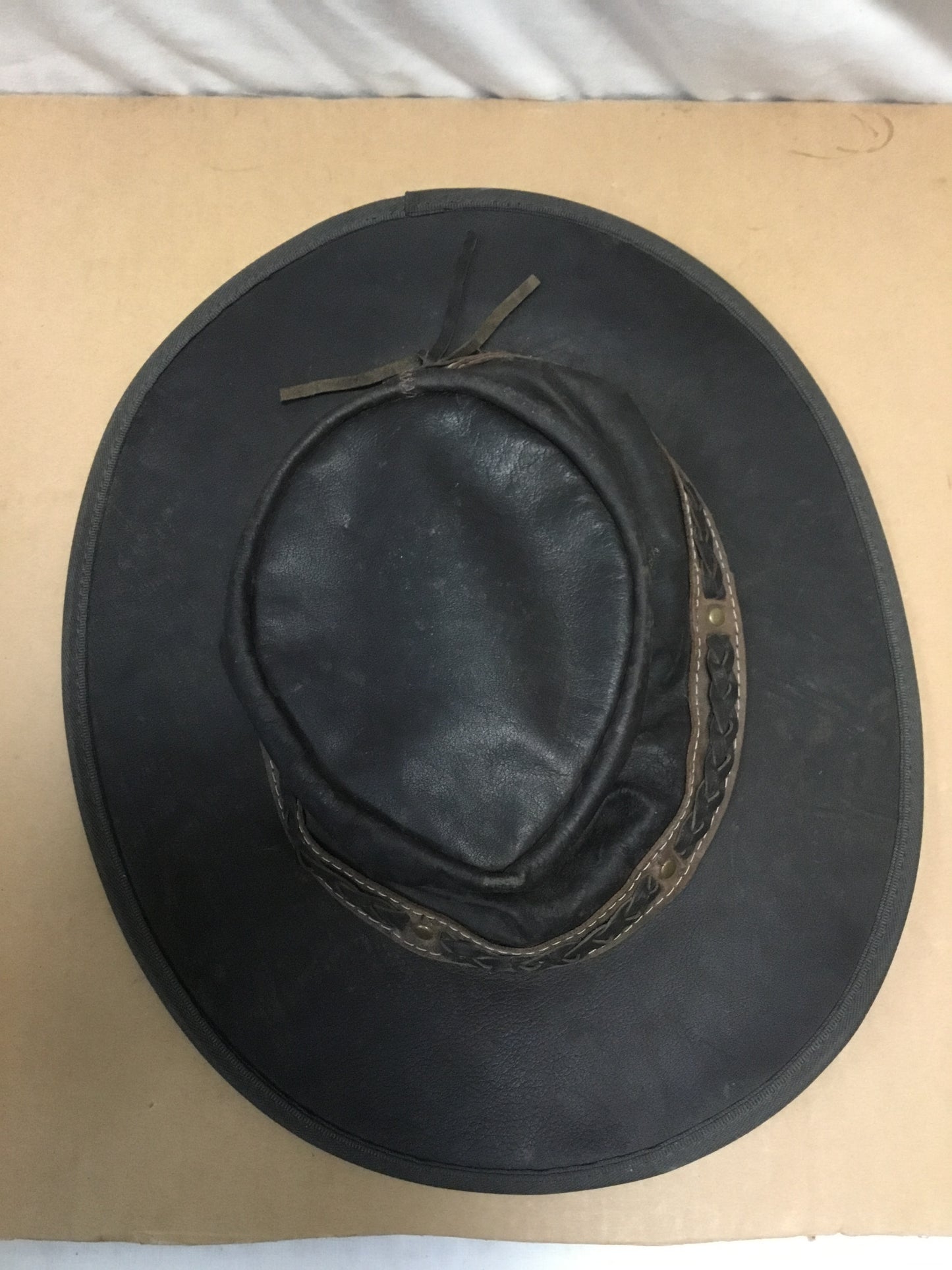 Barmah Original Squashable Leather Hat in Brown Size XL