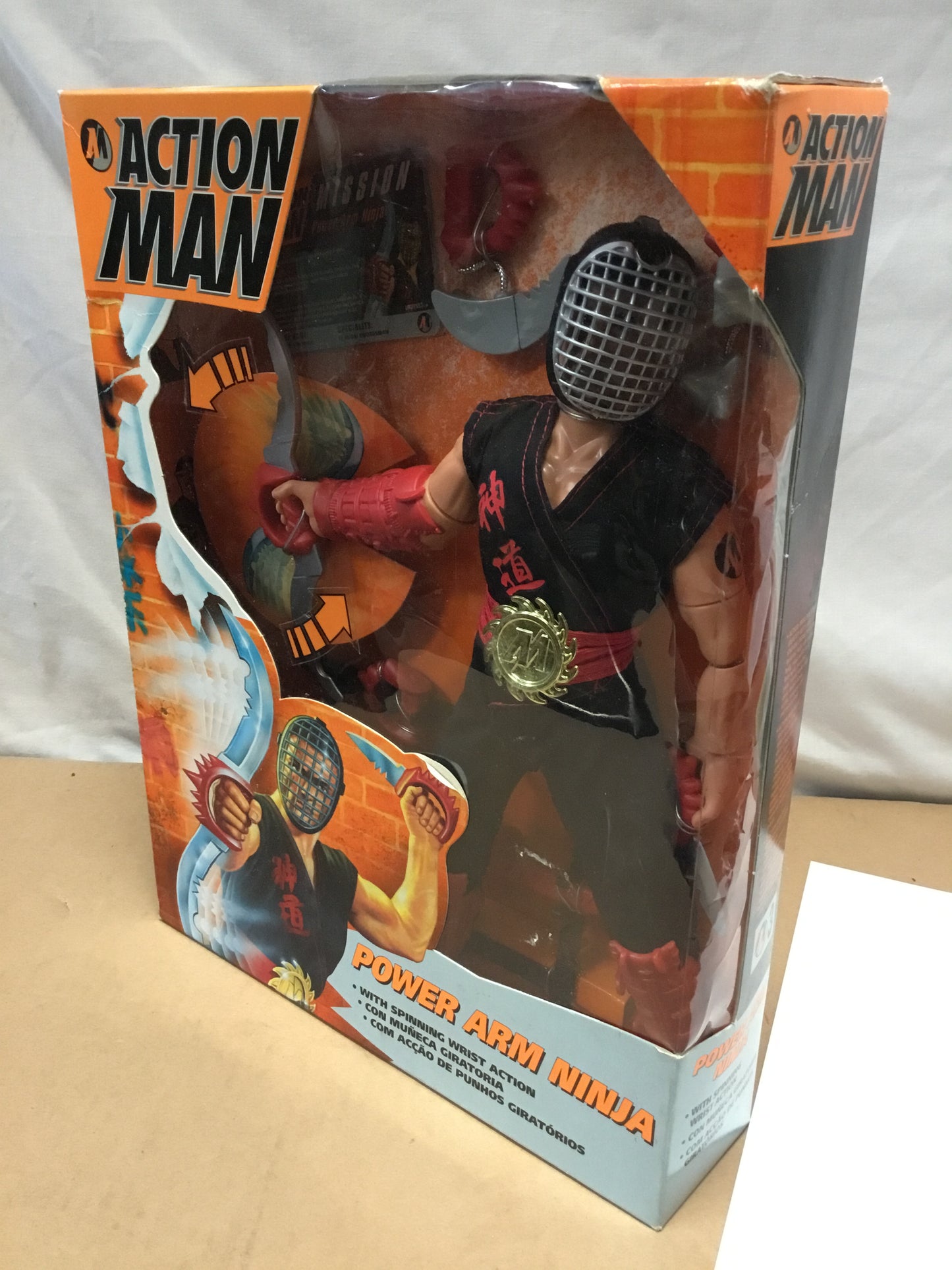 / Hasbro vintage 12 inch ACTION MAN 1995 POWER ARM NINJA