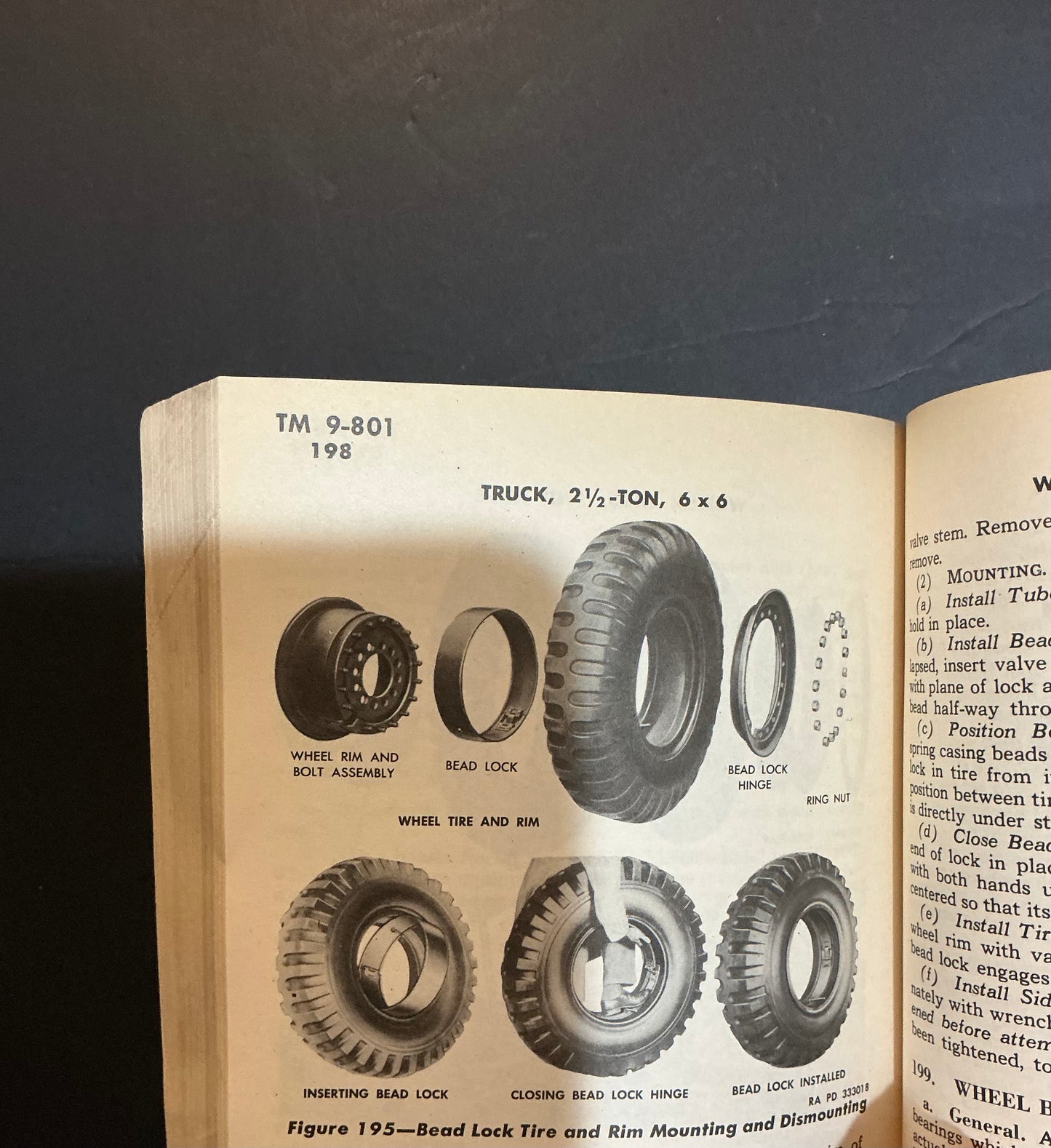 ORIGINAL 1944 WWII MANUAL TM9-801 FOR TRUCK, 2.5 TON, 6X6 GMC CCKW-352 & 353
