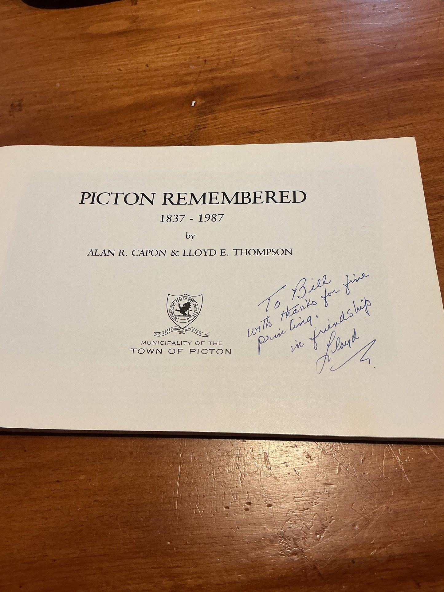 Picton Remembered CAPON, ALAN R.; THOMPSON, LLOYD E.