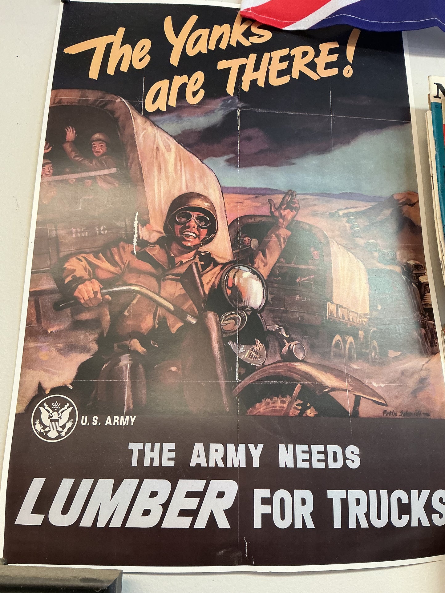 New Vintage Army Needs Your Lumber For Trucks Poster